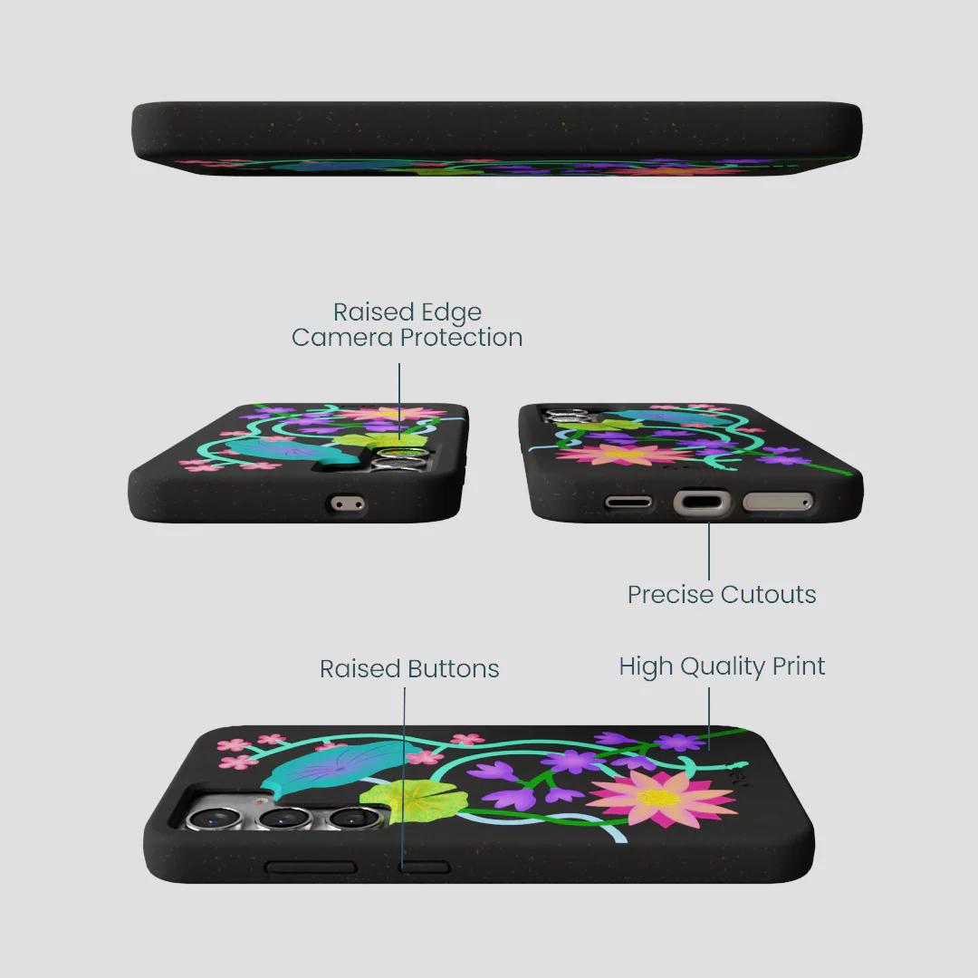 Black Neon Garden Samsung Galaxy S25 Case - Image 3
