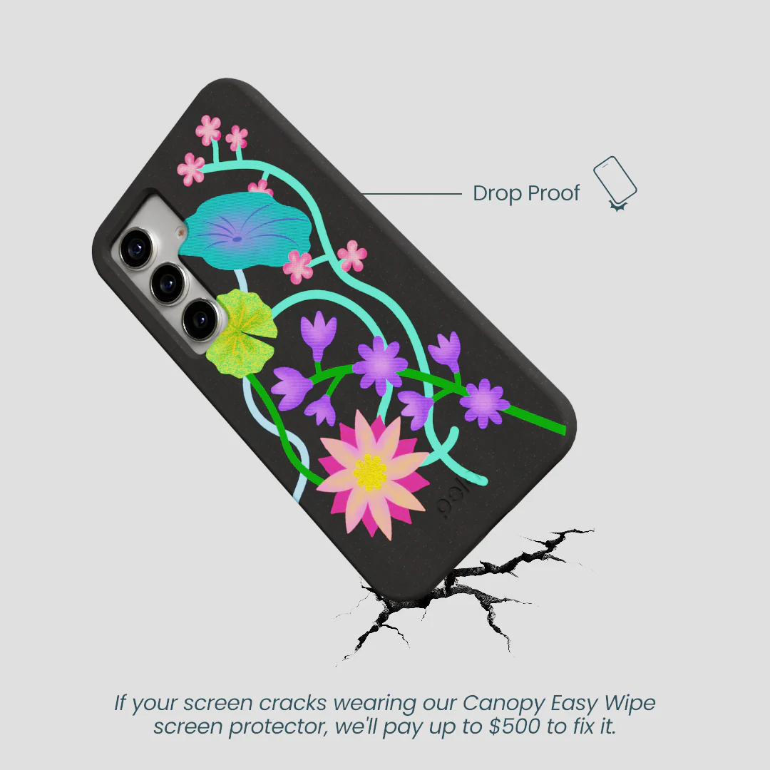 Black Neon Garden Samsung Galaxy S25 Case - Image 5