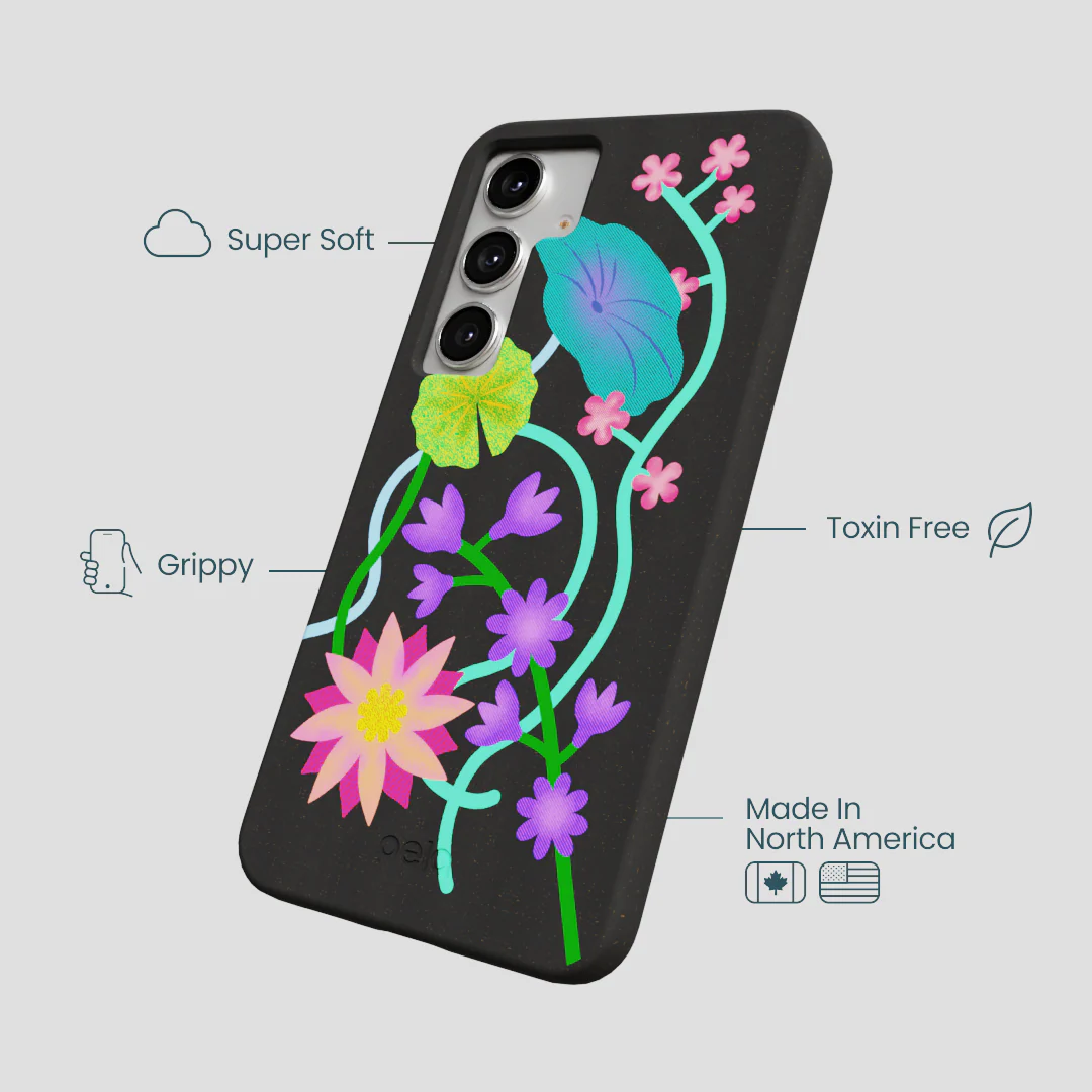Black Neon Garden Samsung Galaxy S25+(Plus) Case - Image 4