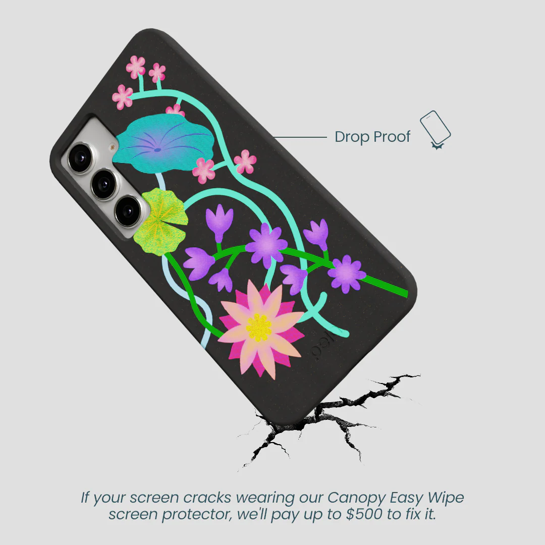 Black Neon Garden Samsung Galaxy S25+(Plus) Case - Image 5