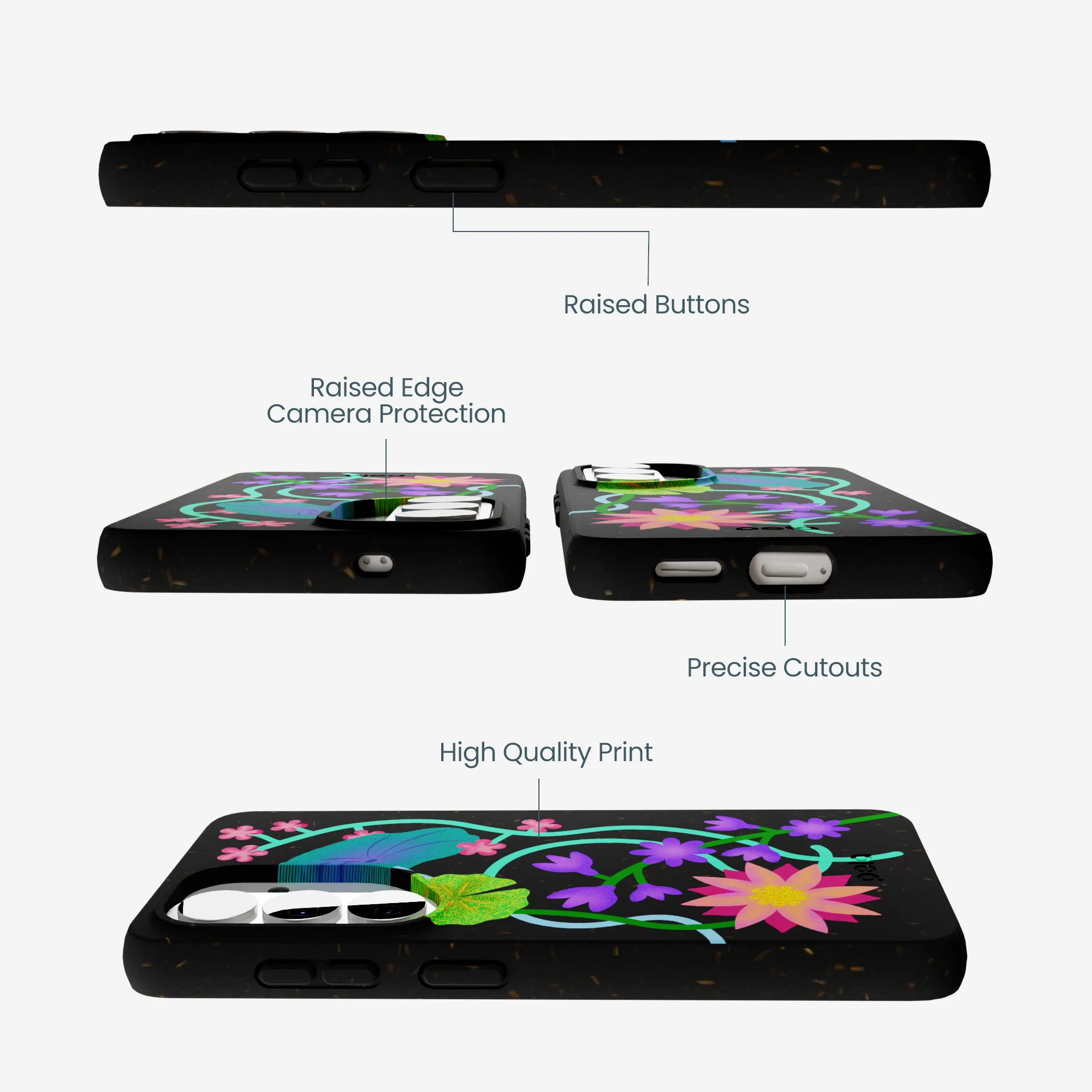 Black Neon Garden Samsung Galaxy S26 Case - Image 3