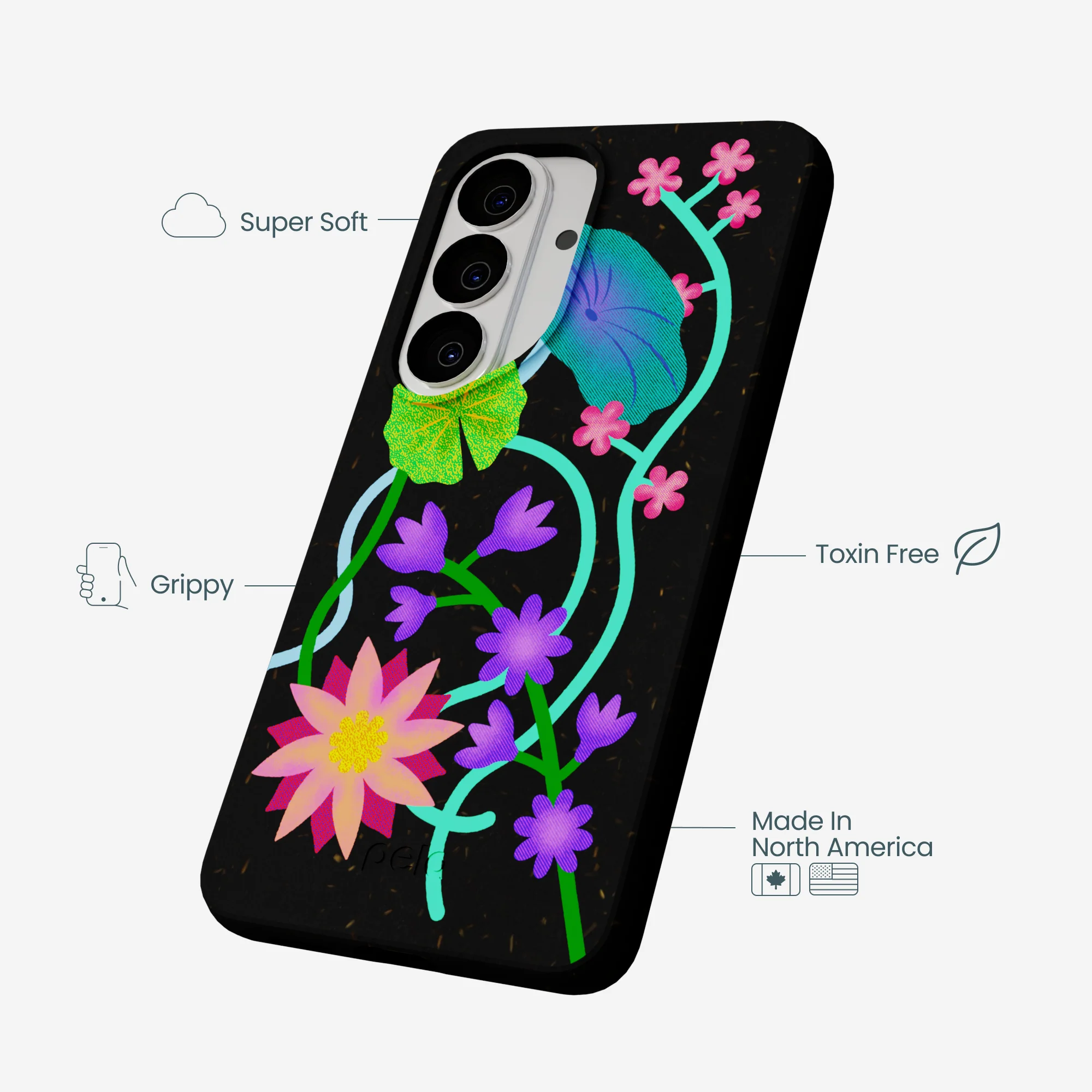 Black Neon Garden Samsung Galaxy S26 Case - Image 4