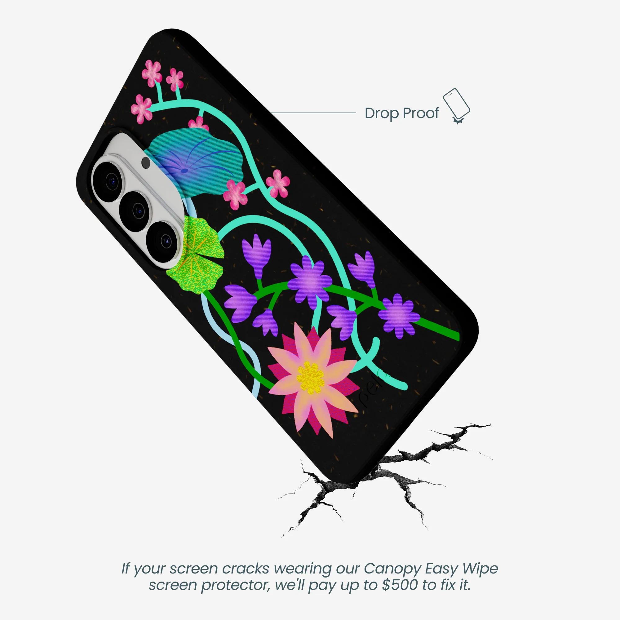 Black Neon Garden Samsung Galaxy S26 Case - Image 5