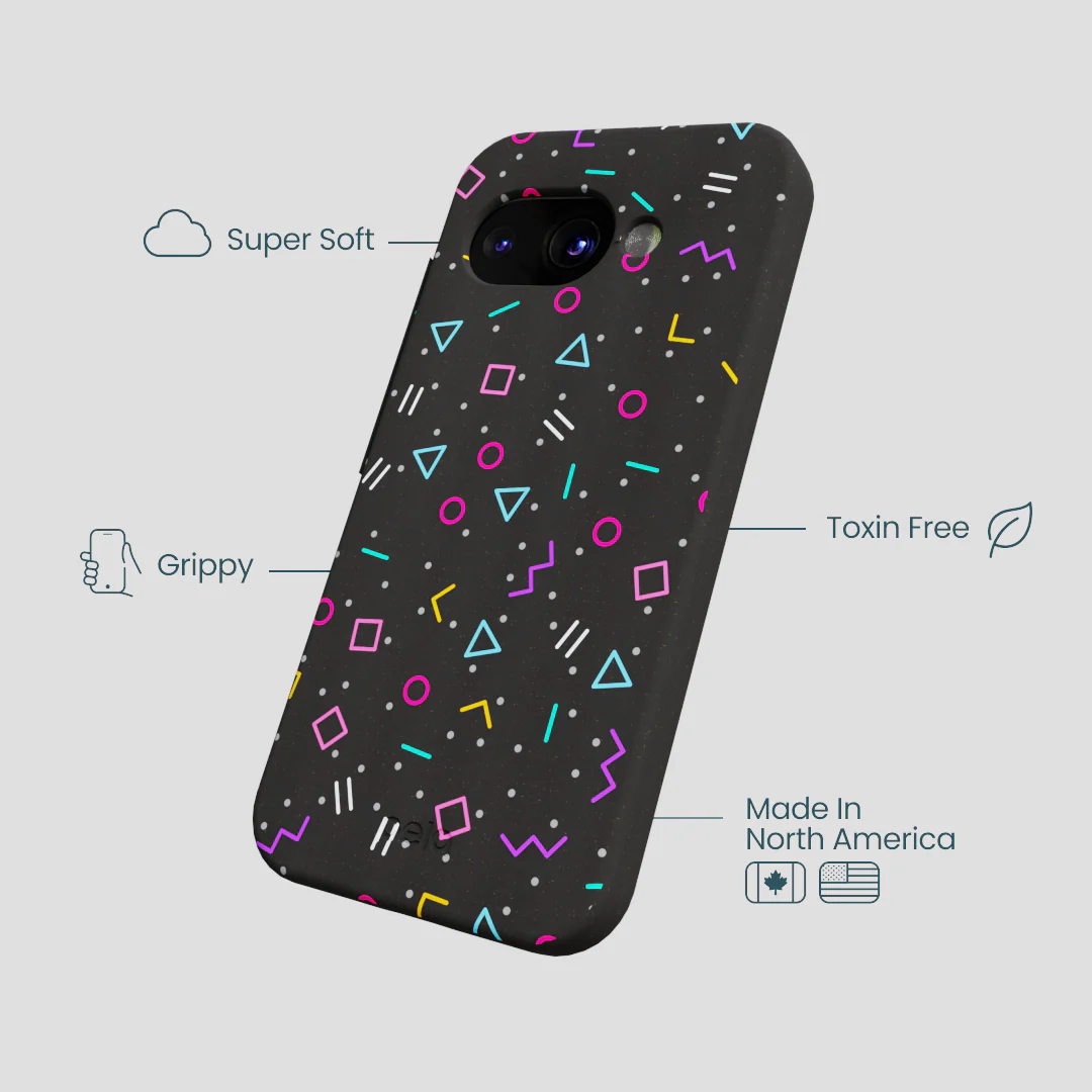Black Neon Nostalgia Google Pixel 9a Case - Image 3