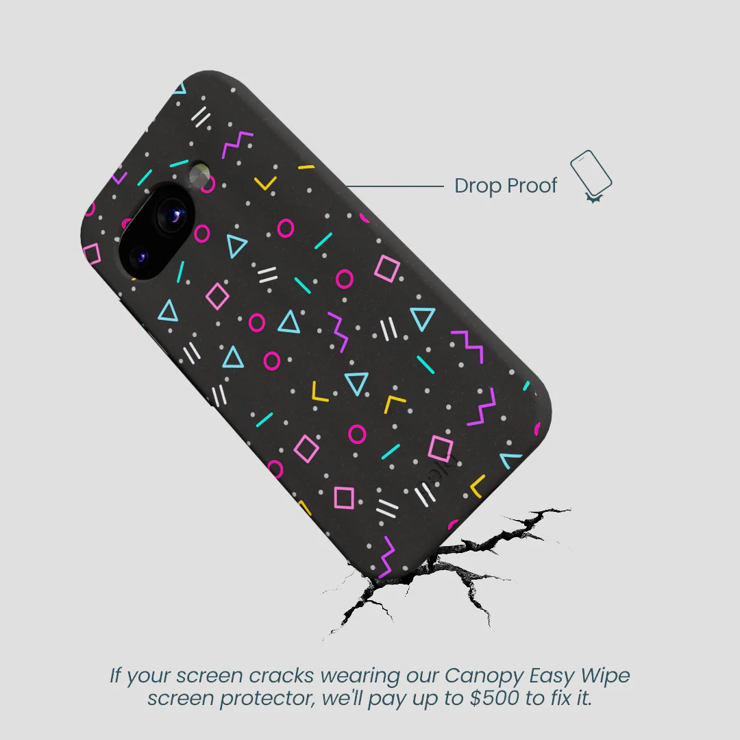 Black Neon Nostalgia Google Pixel 9a Case - Image 4