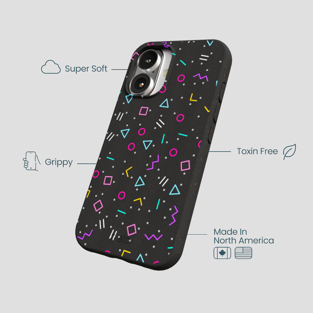 Black Neon Nostalgia iPhone 16 Case - Image 4