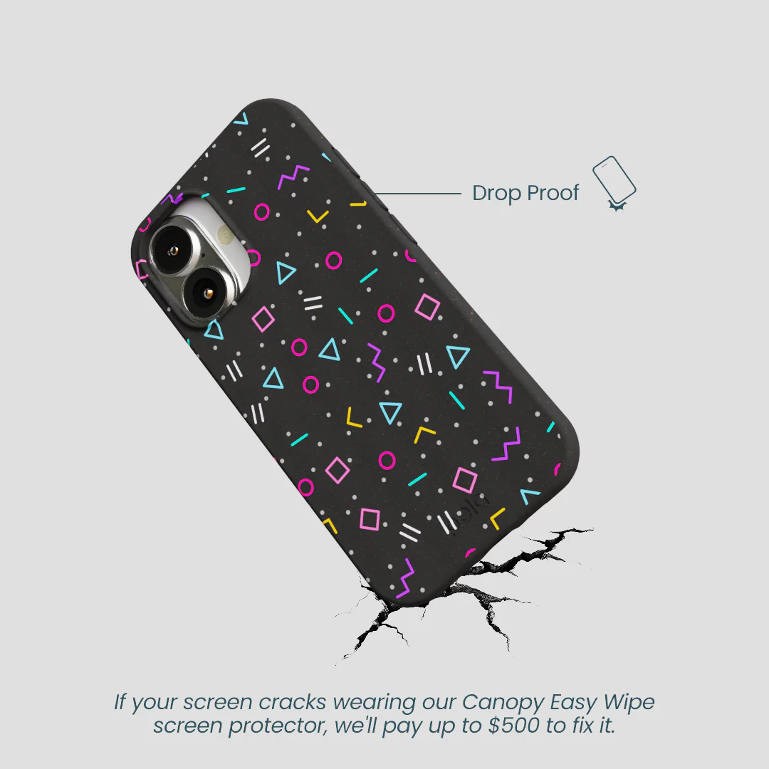 Black Neon Nostalgia iPhone 16 Case - Image 5