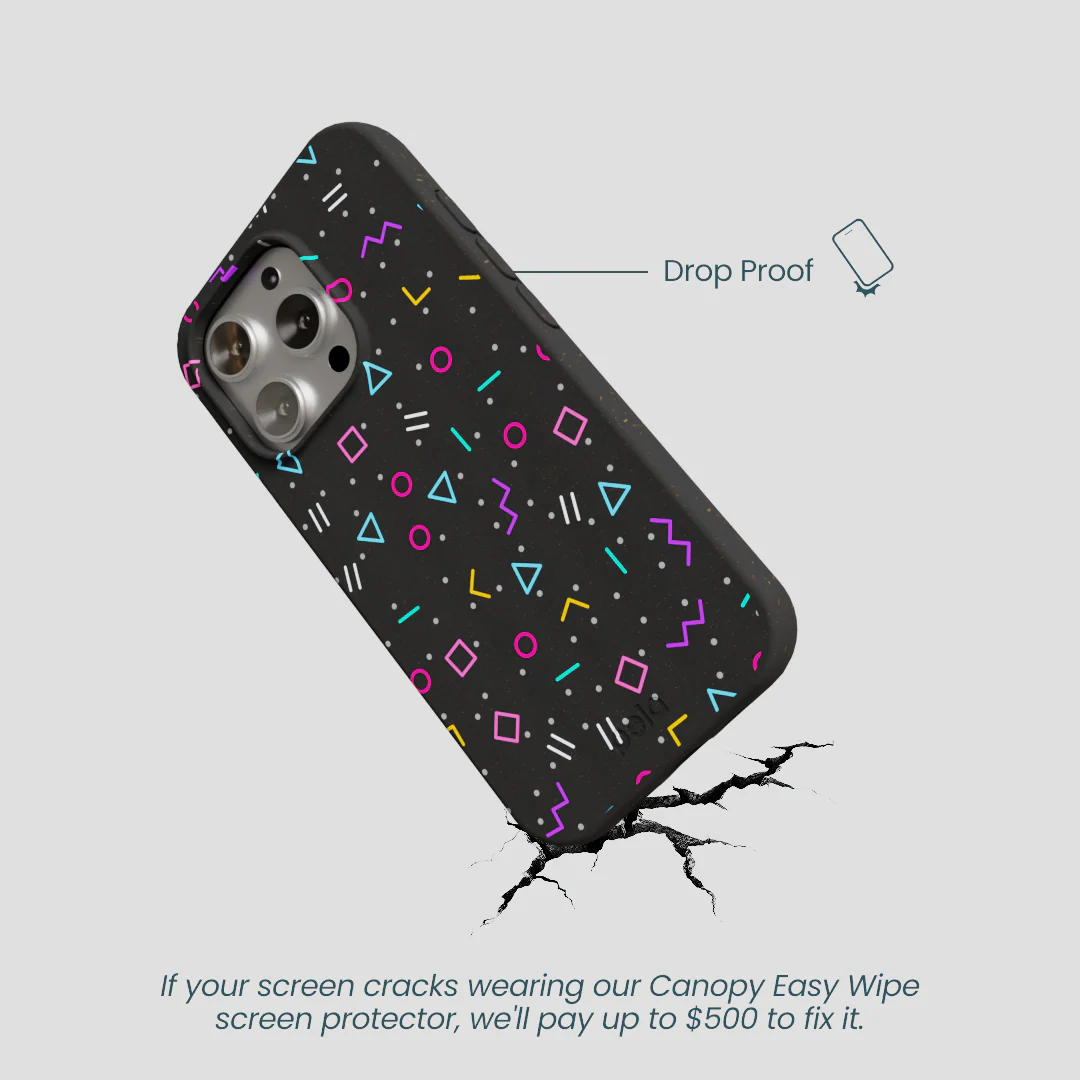Black Neon Nostalgia iPhone 16 Pro Case - Image 5