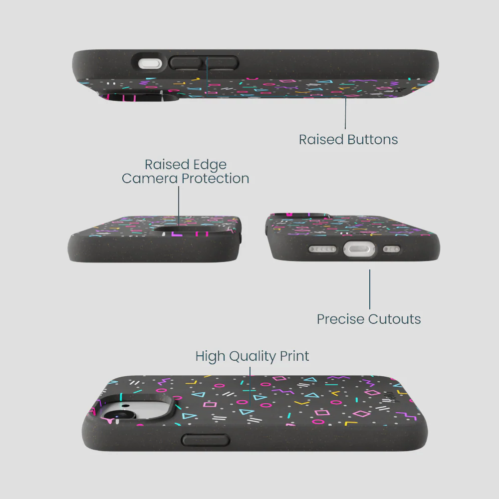 Black Neon Nostalgia iPhone 16e/17e Case - Image 3