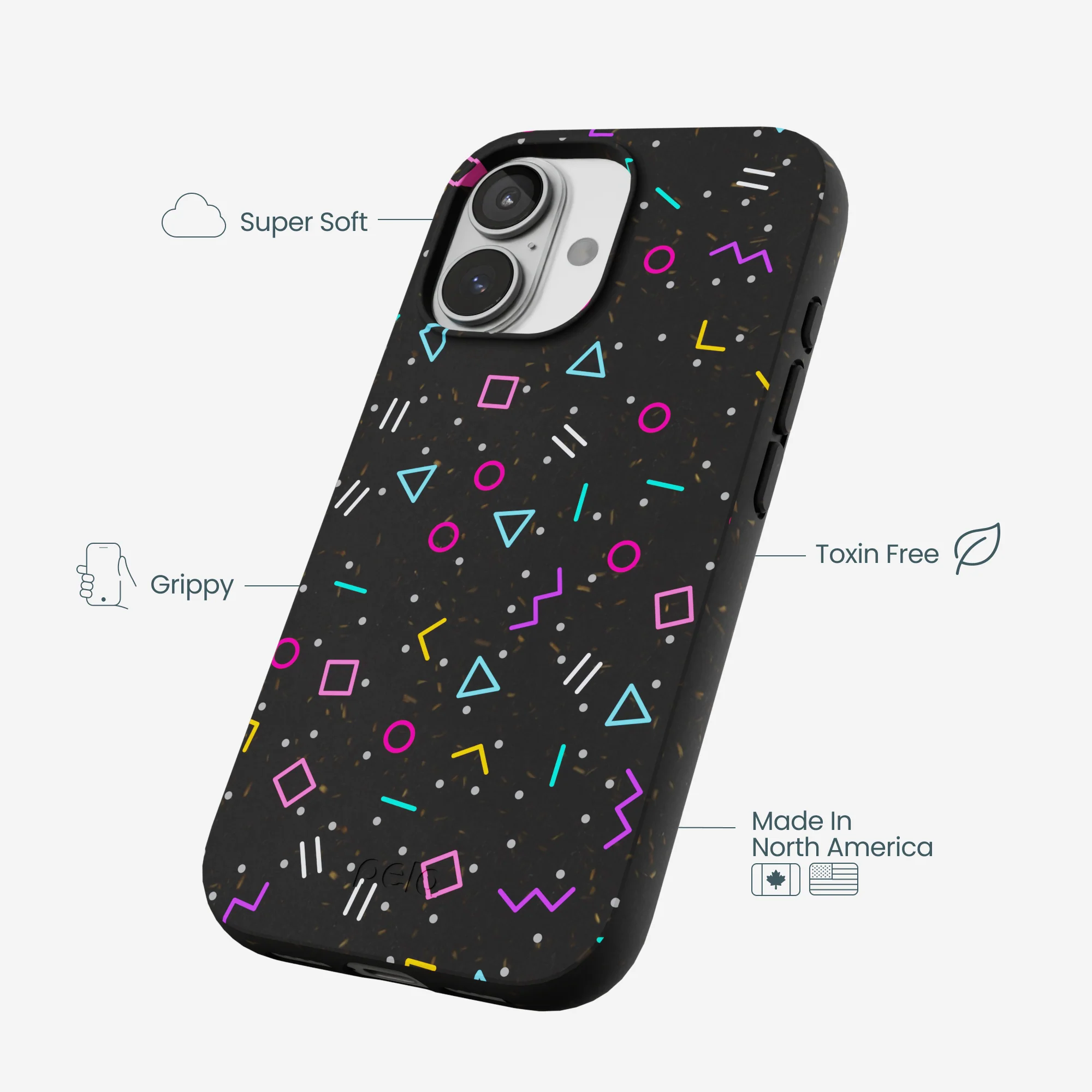 Black Neon Nostalgia iPhone 17 Case - Image 4