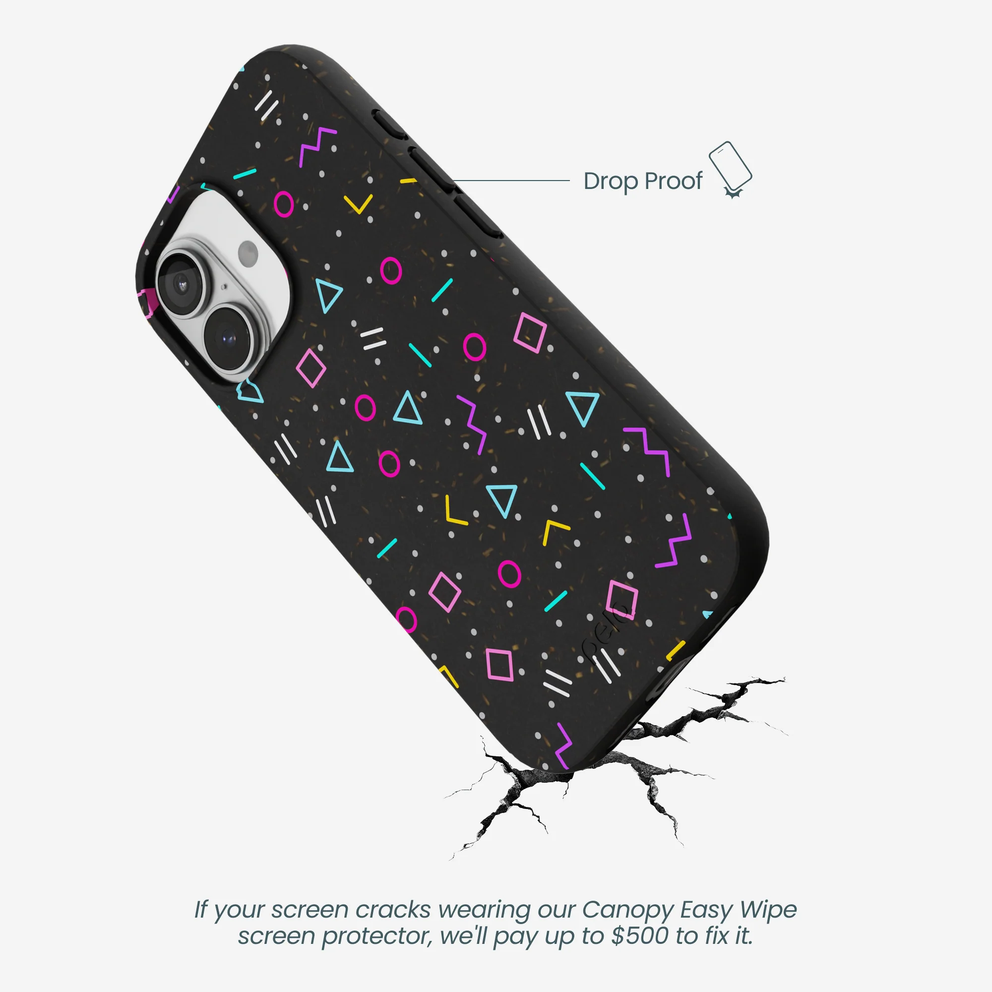 Black Neon Nostalgia iPhone 17 Case - Image 5