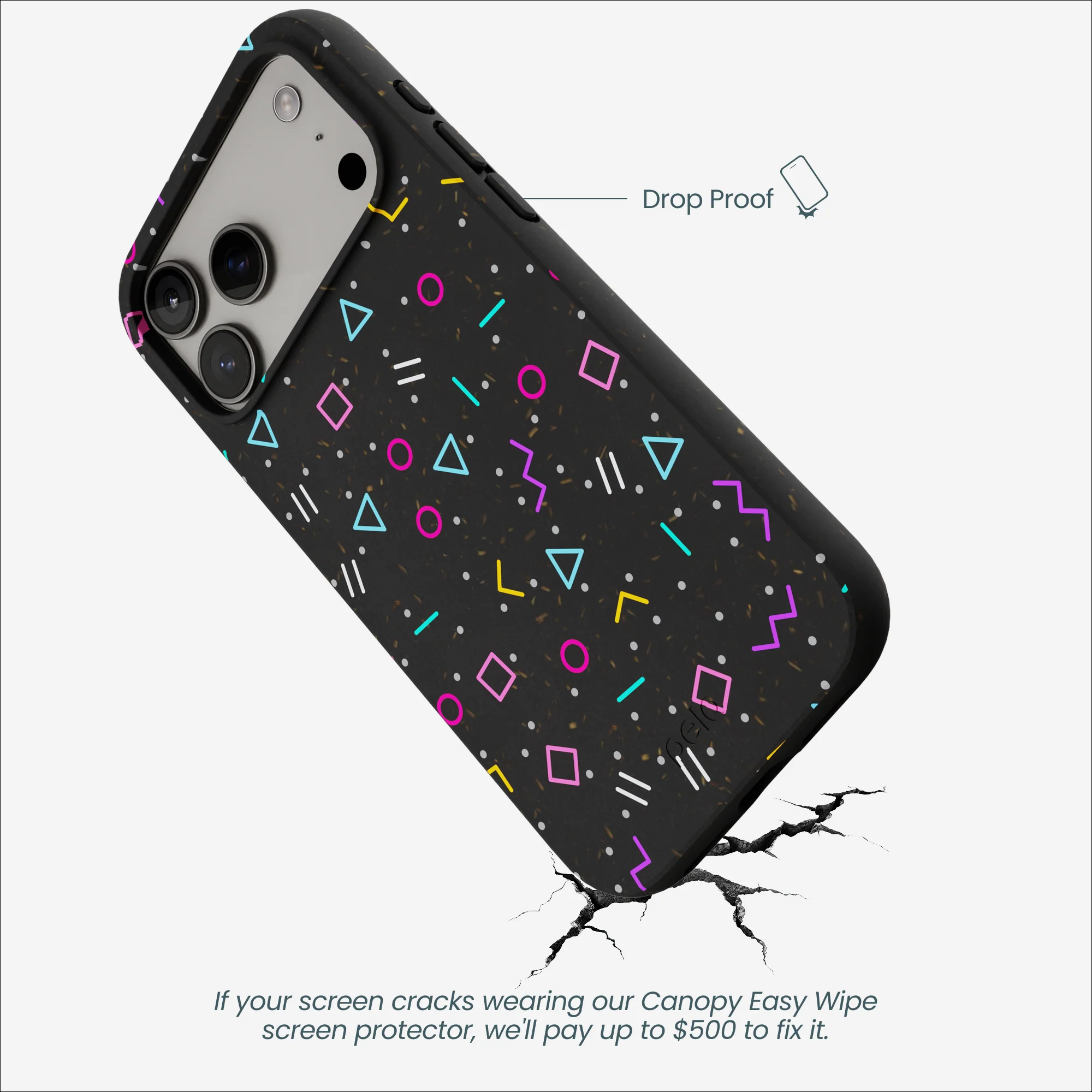 Black Neon Nostalgia iPhone 17 Pro Max Case - Image 5