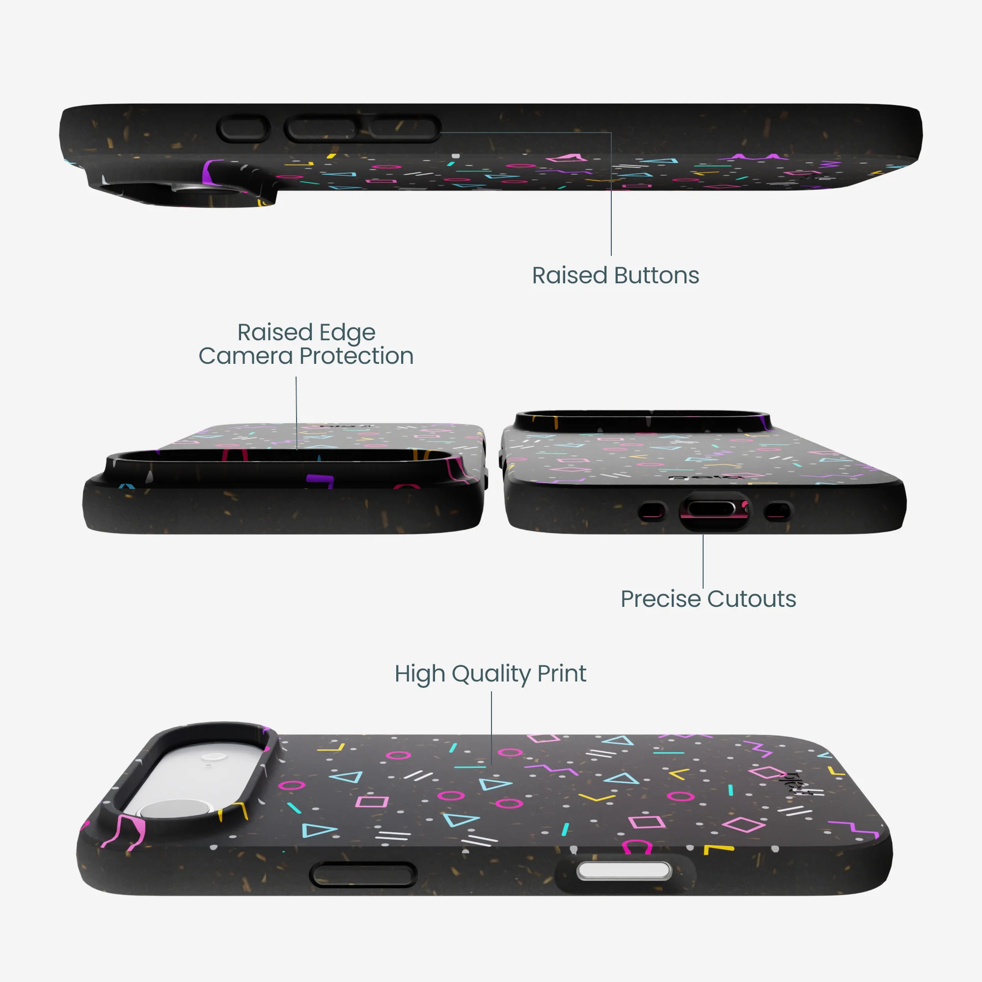 Black Neon Nostalgia iPhone Air Case - Image 3