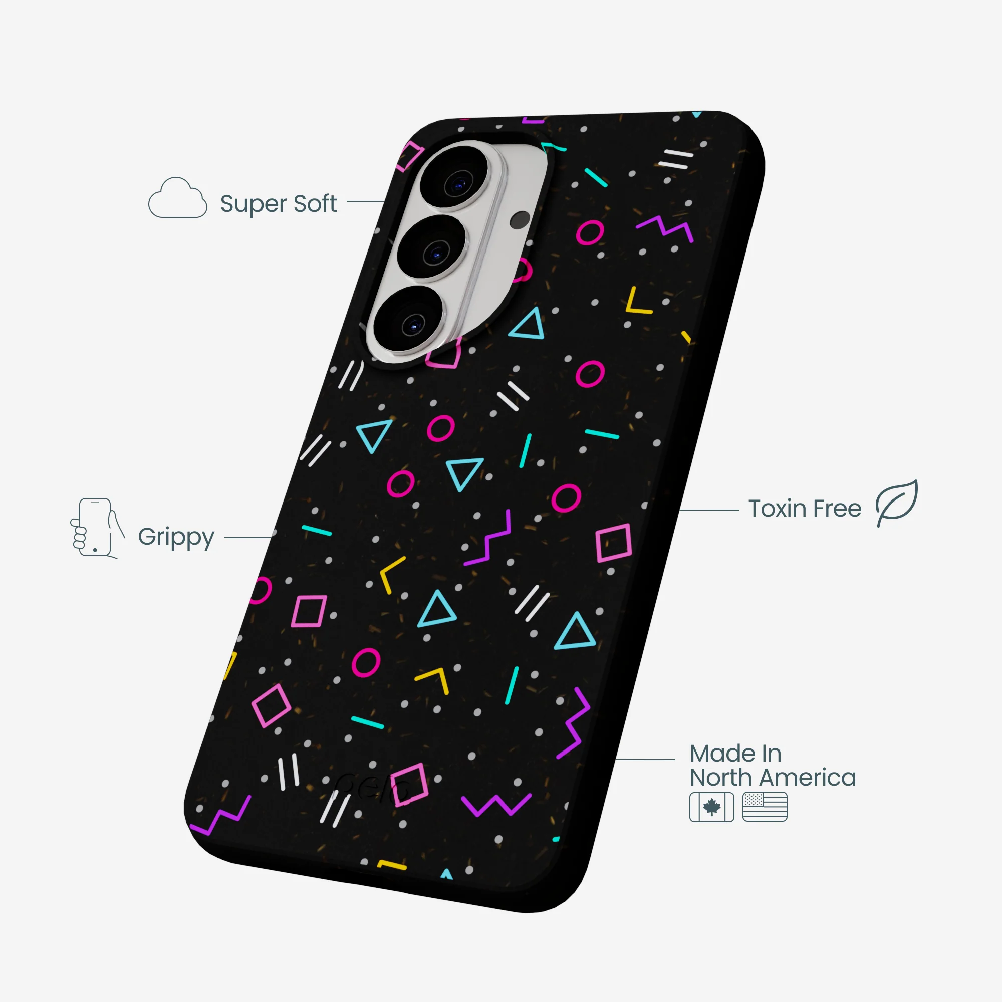 Black Neon Nostalgia Samsung Galaxy S26 Case - Image 3