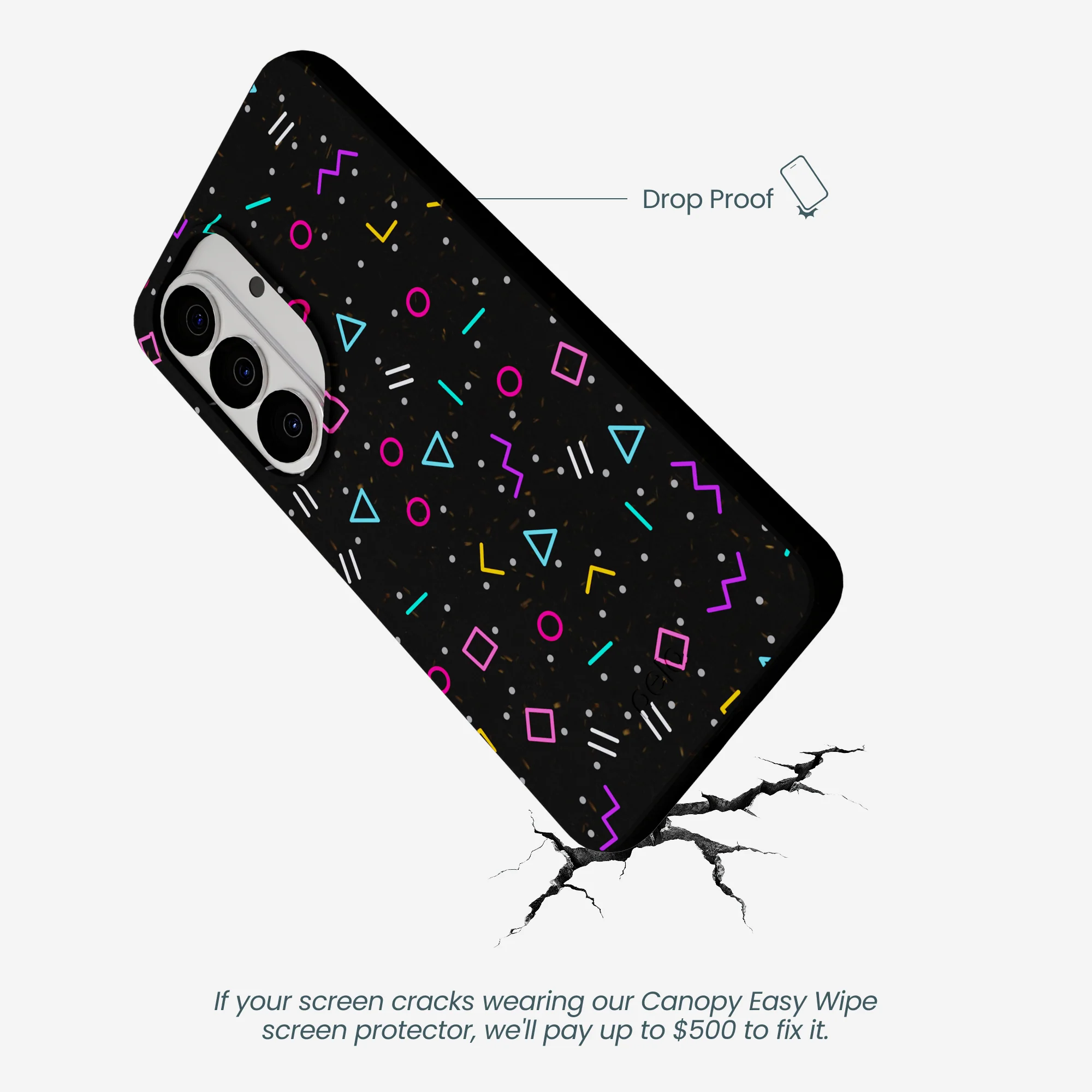 Black Neon Nostalgia Samsung Galaxy S26 Case - Image 4