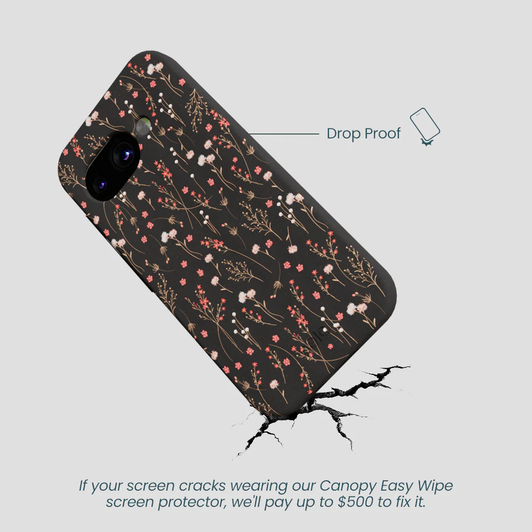 Black Night Garden Google Pixel 9a Case - Image 5