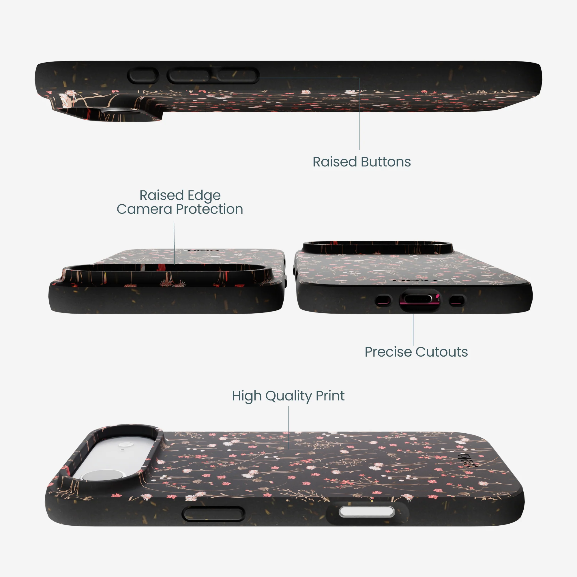 Black Night Garden iPhone Air Case - Image 3