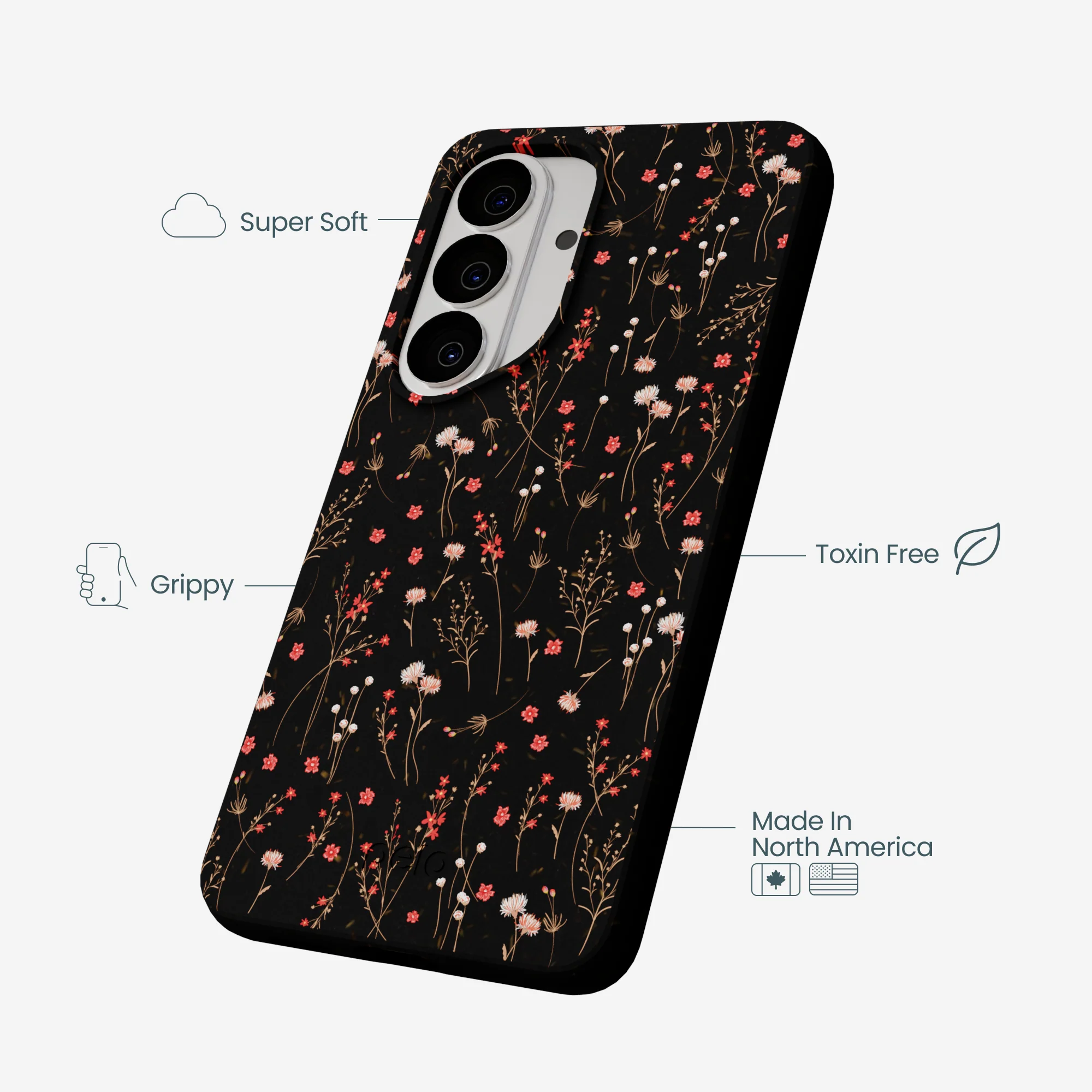 Black Night Garden Samsung Galaxy S26 Case - Image 4