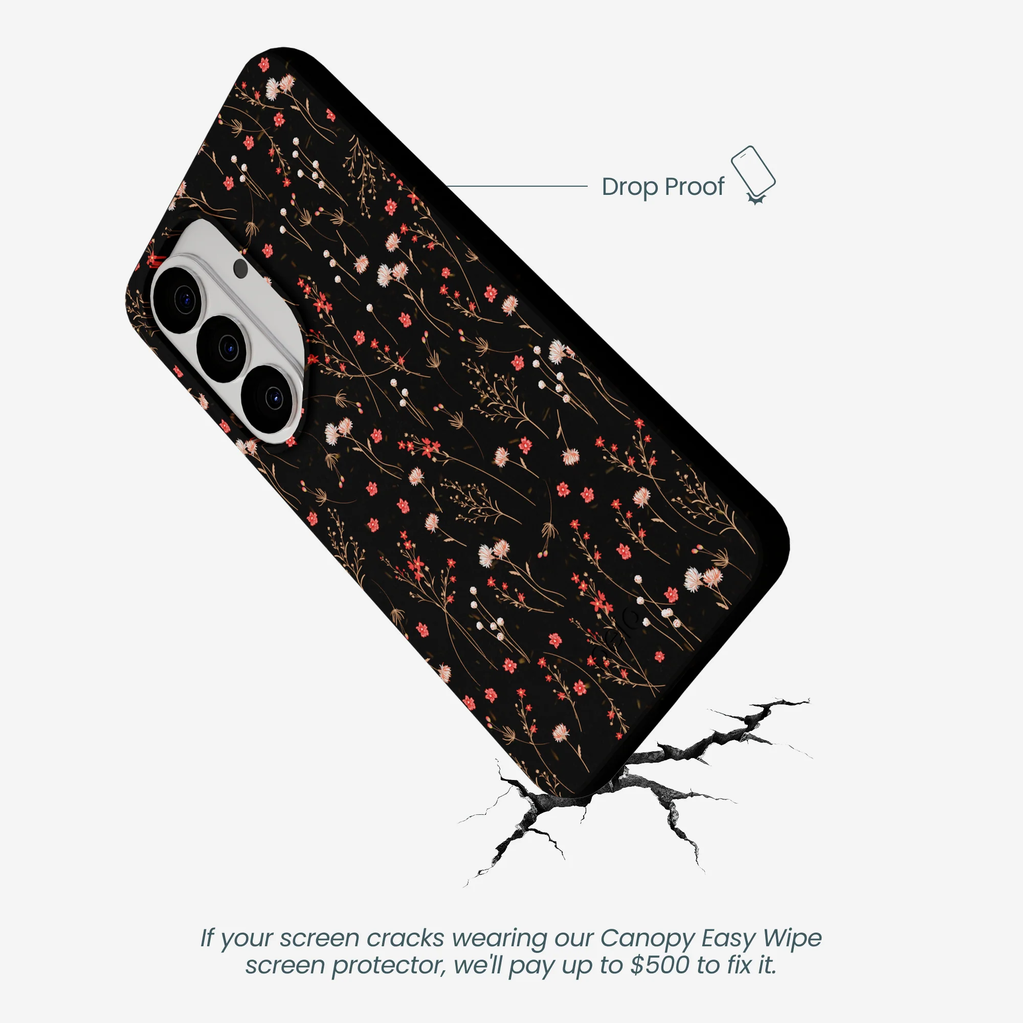 Black Night Garden Samsung Galaxy S26 Case - Image 5