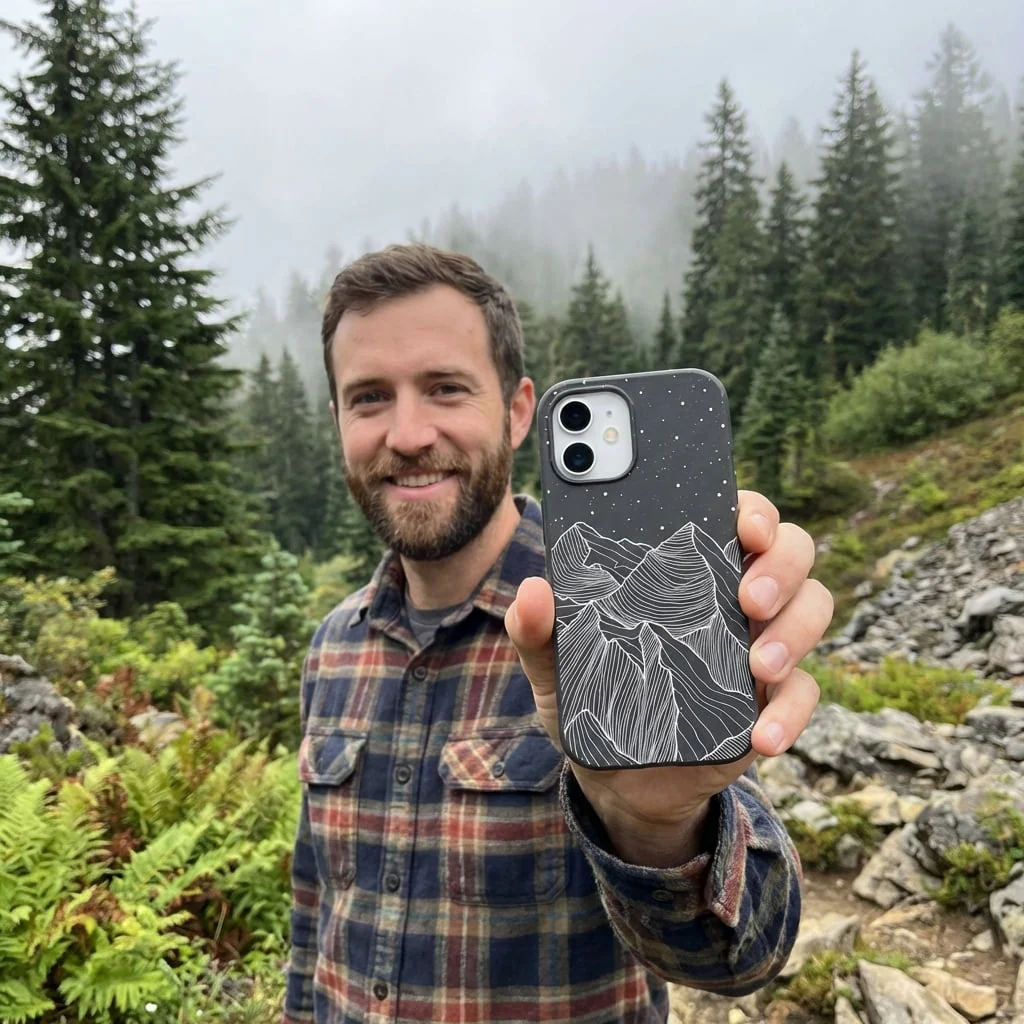 Black Night Panorama iPhone 17 Case - Image 2
