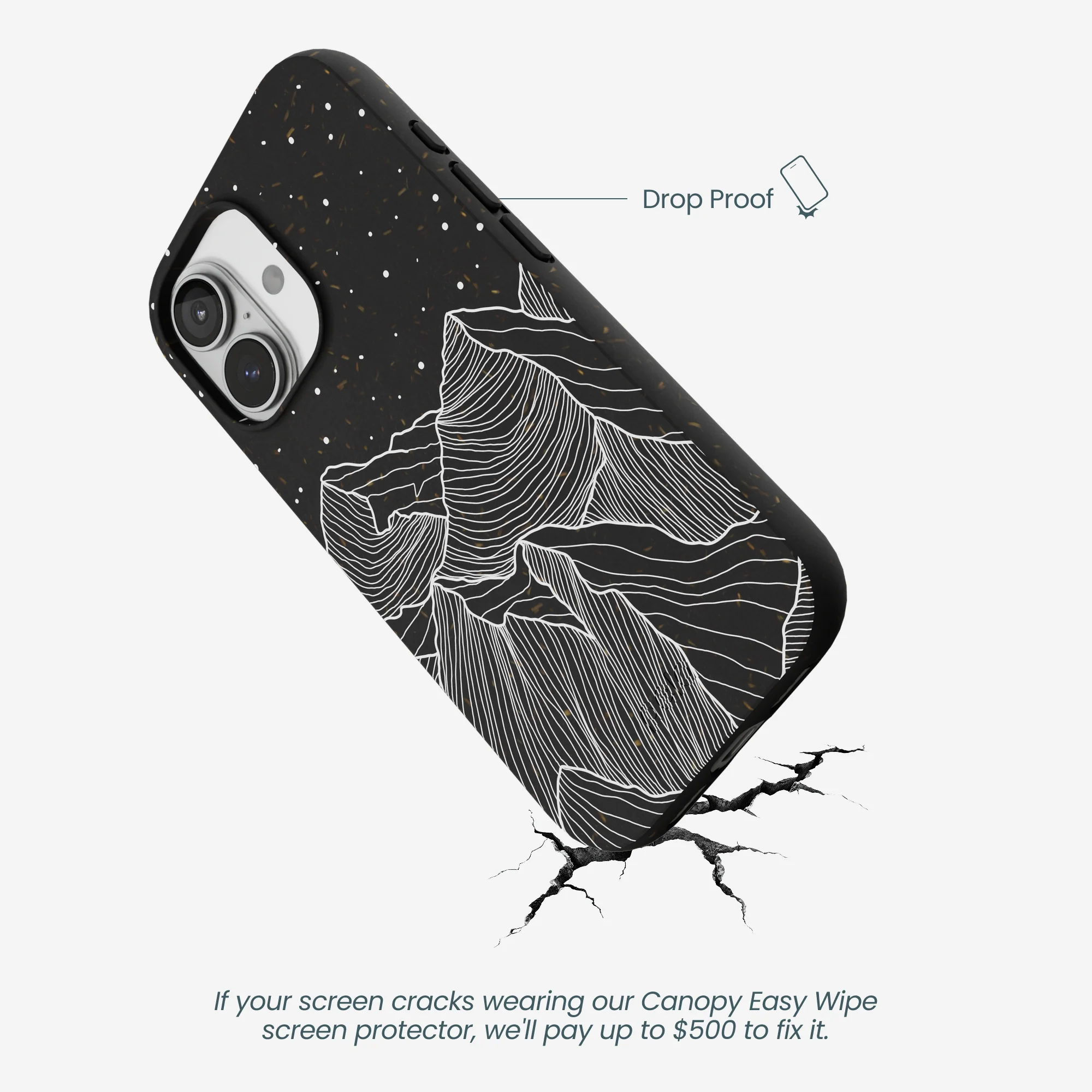 Black Night Panorama iPhone 17 Case - Image 5