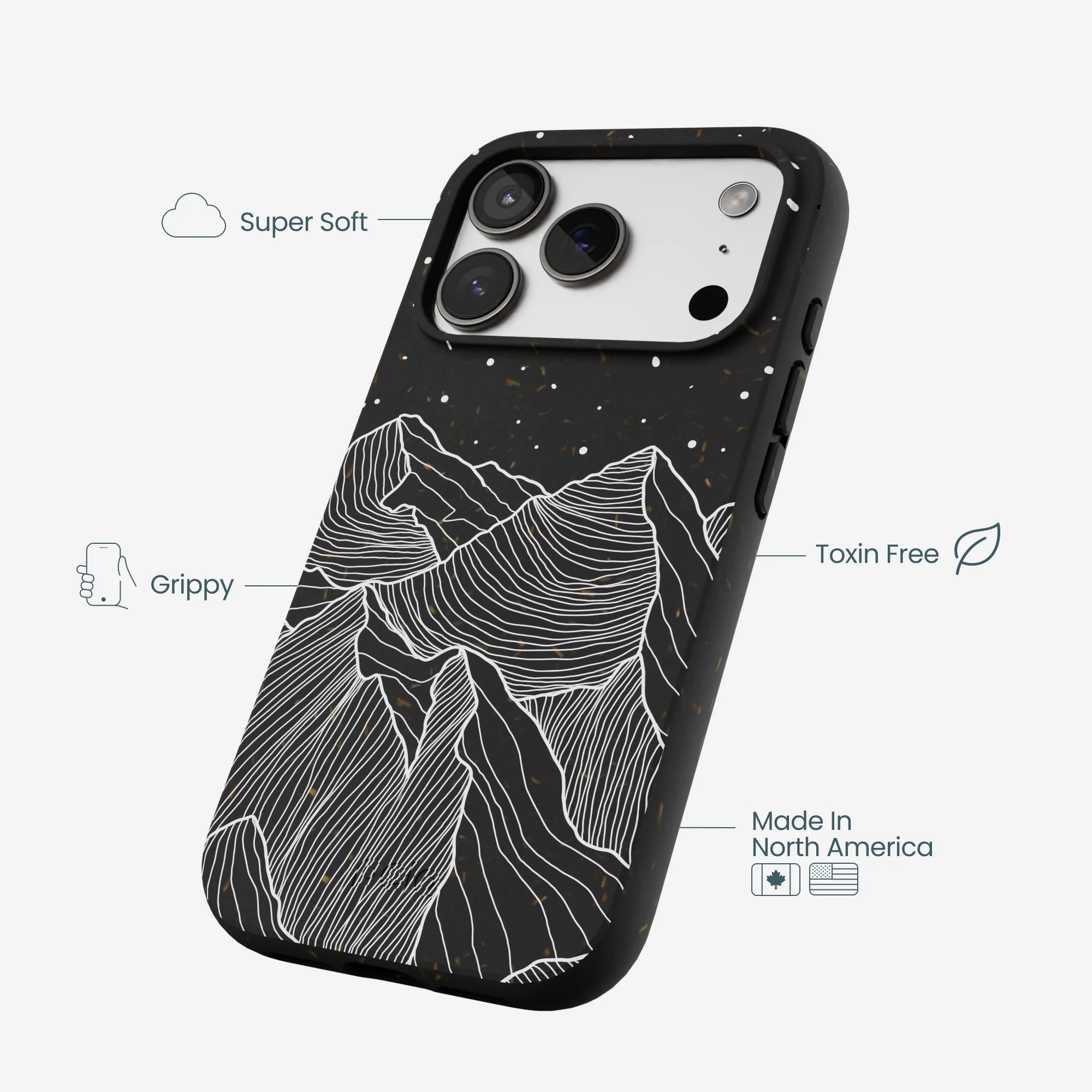 Black Night Panorama iPhone 17 Pro Case - Image 4