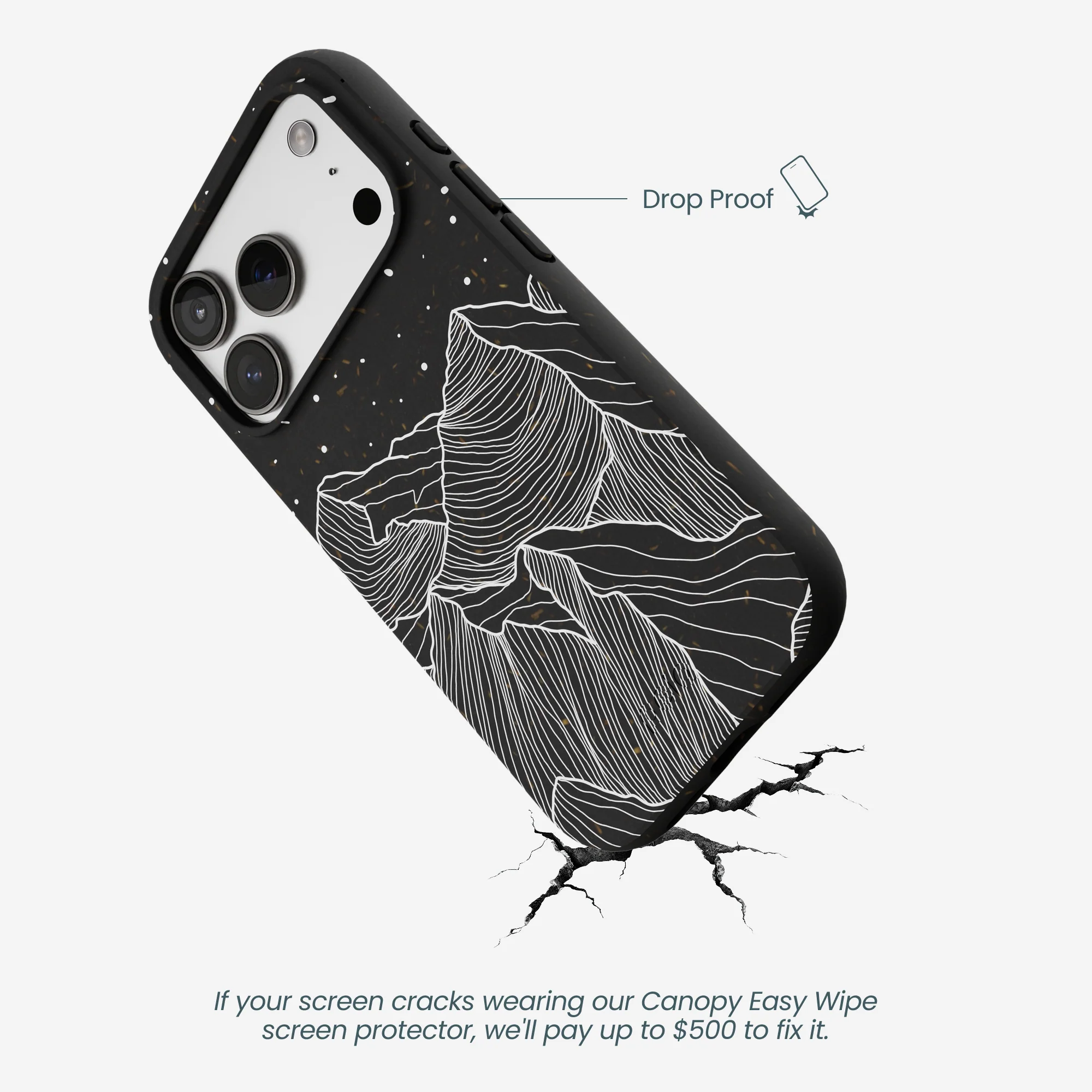 Black Night Panorama iPhone 17 Pro Case - Image 5