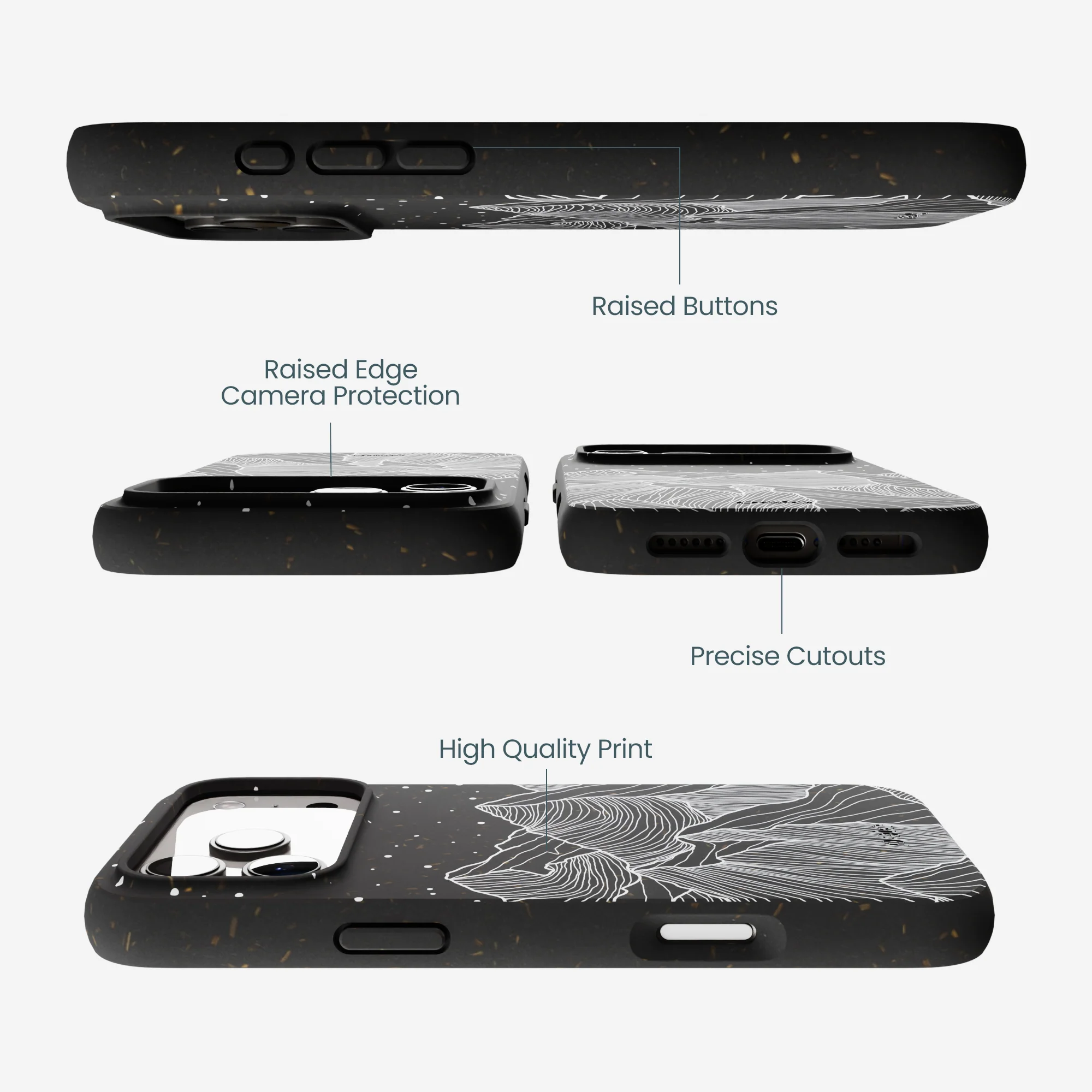Black Night Panorama iPhone 17 Pro Max Case - Image 3
