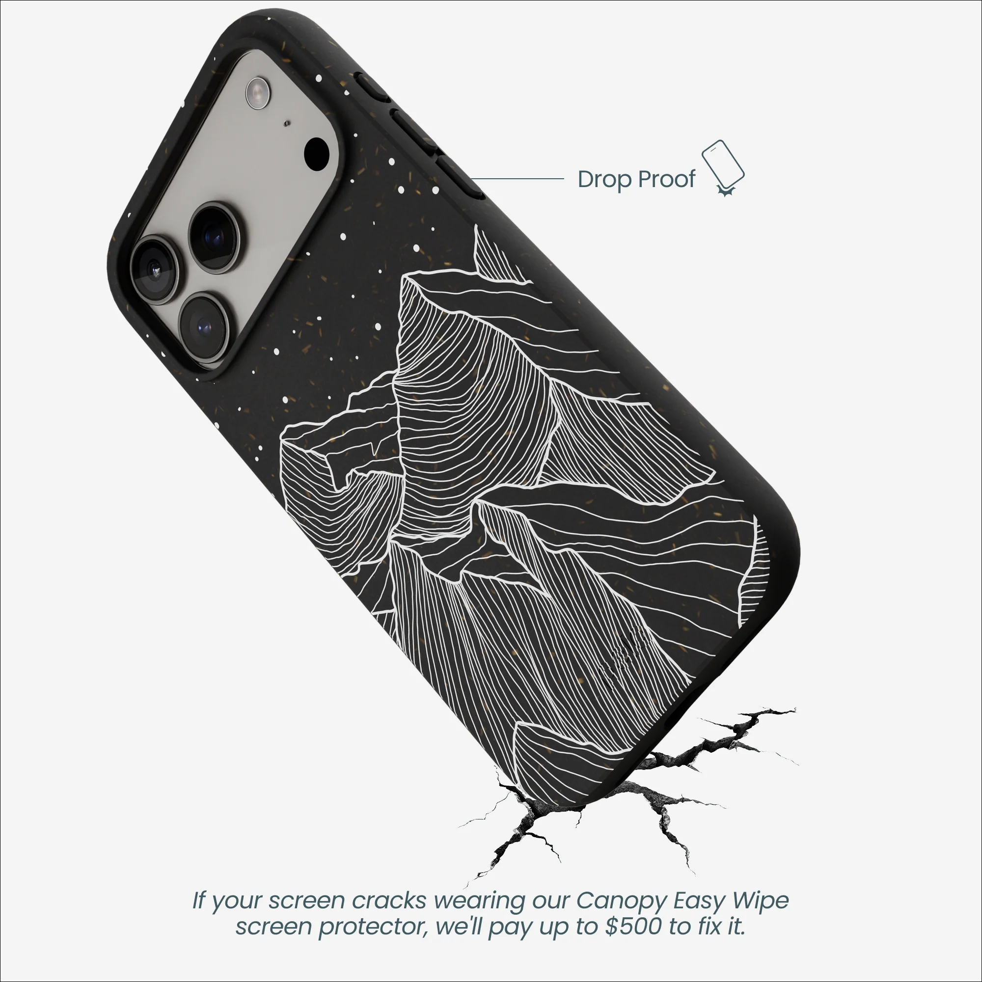 Black Night Panorama iPhone 17 Pro Max Case - Image 5