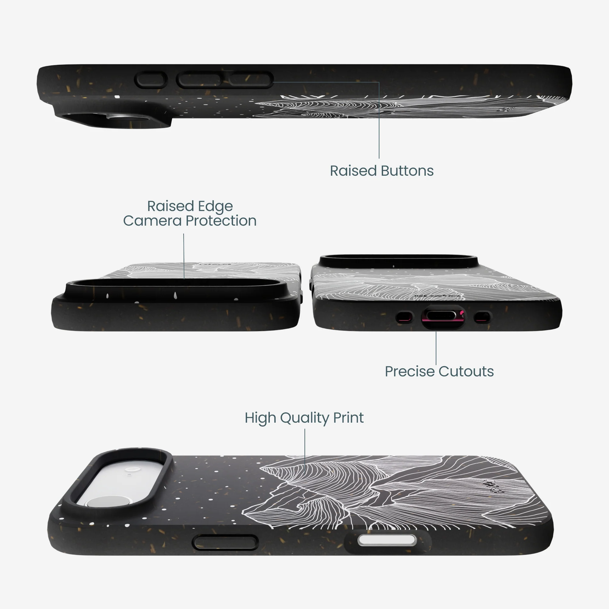 Black Night Panorama iPhone Air Case - Image 3
