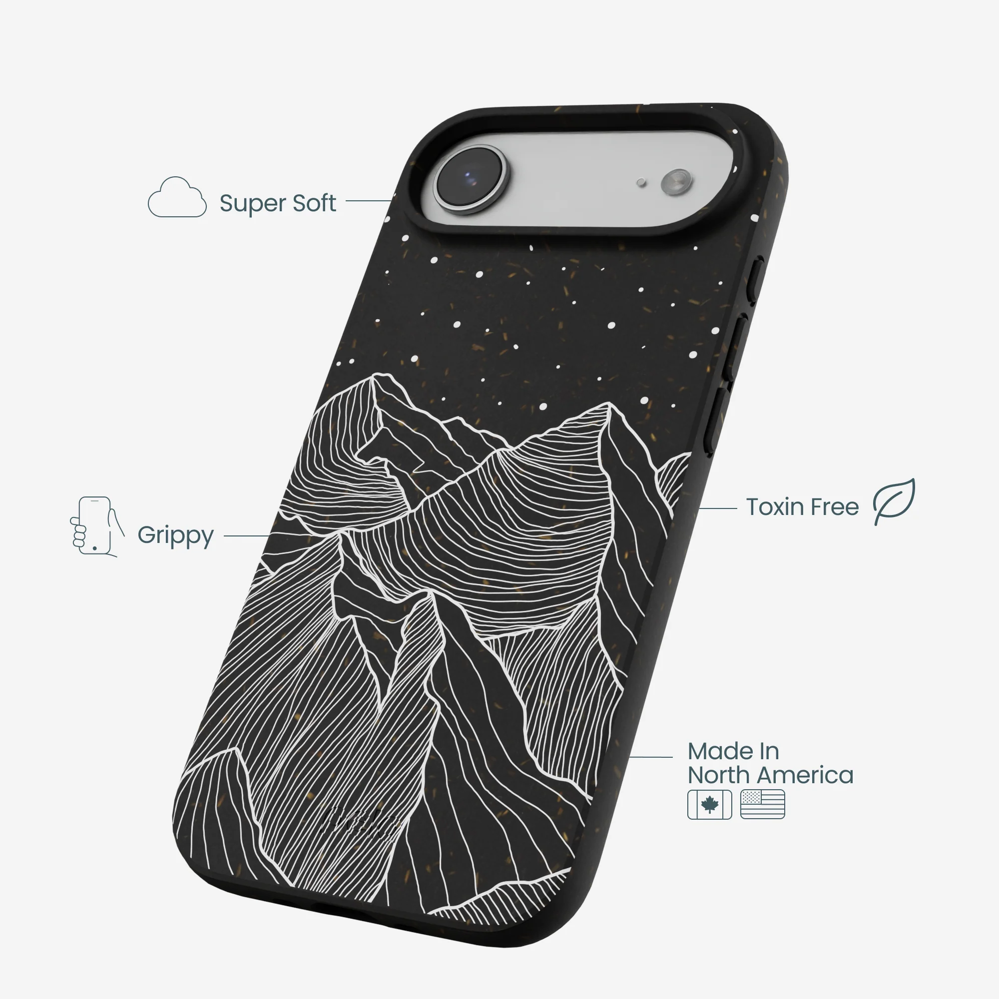 Black Night Panorama iPhone Air Case - Image 4