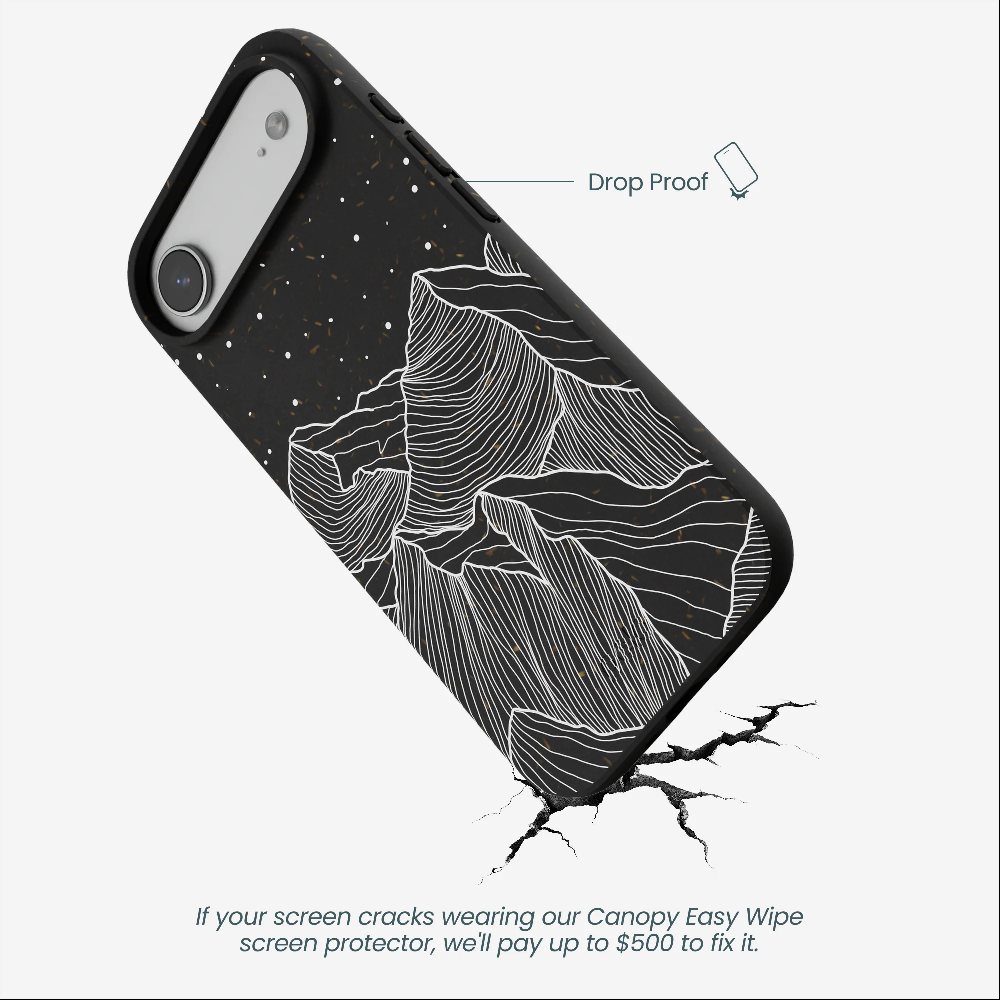Black Night Panorama iPhone Air Case - Image 5