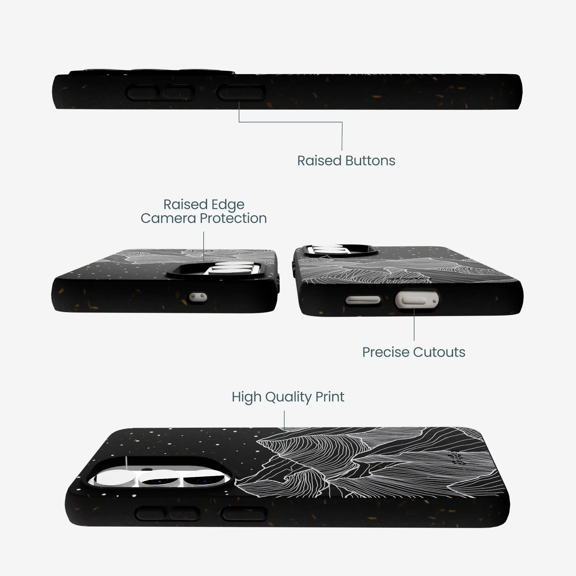 Black Night Panorama Samsung Galaxy S26 Case - Image 2