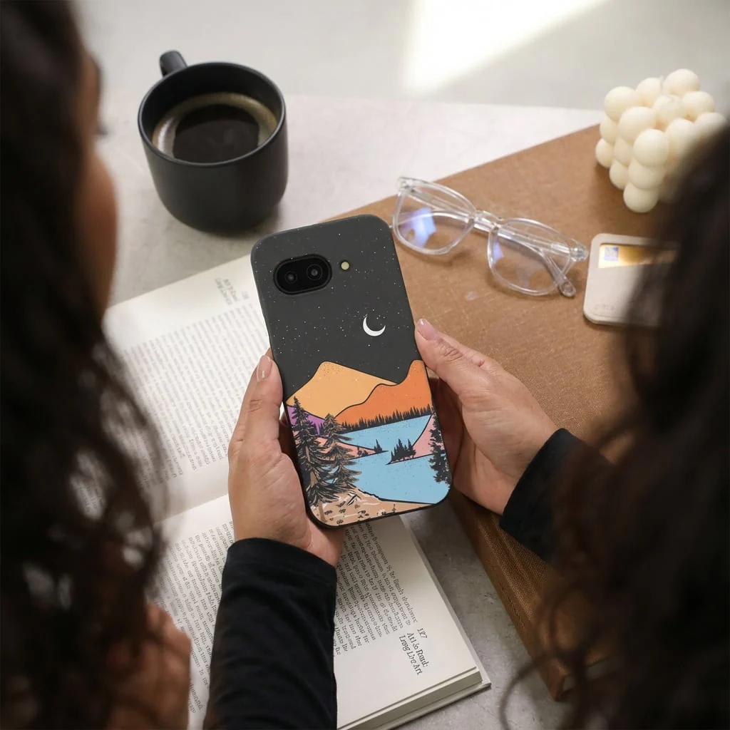 Black Night Trails Google Pixel 9a Case - Image 2