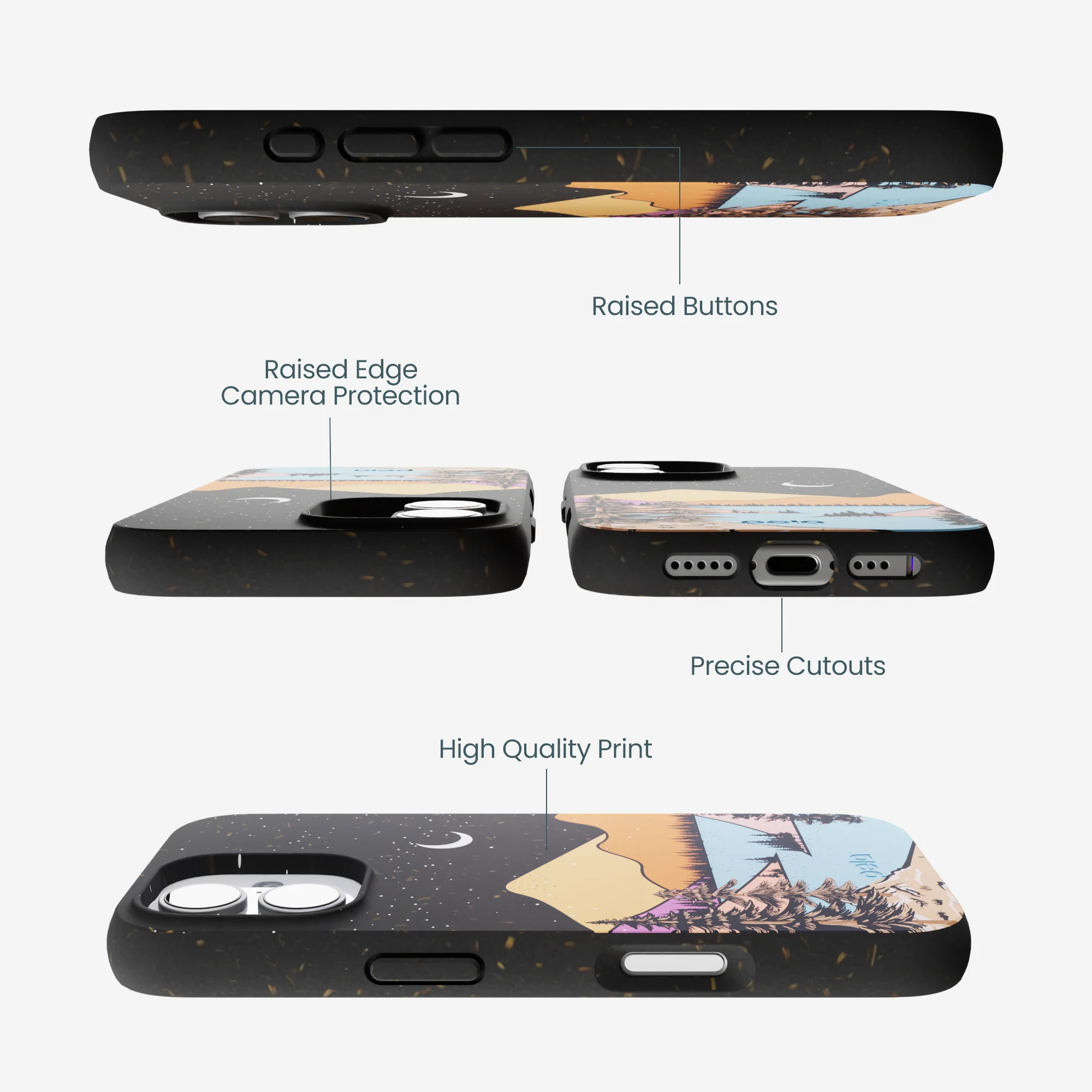 Black Night Trails iPhone 17 Case - Image 3