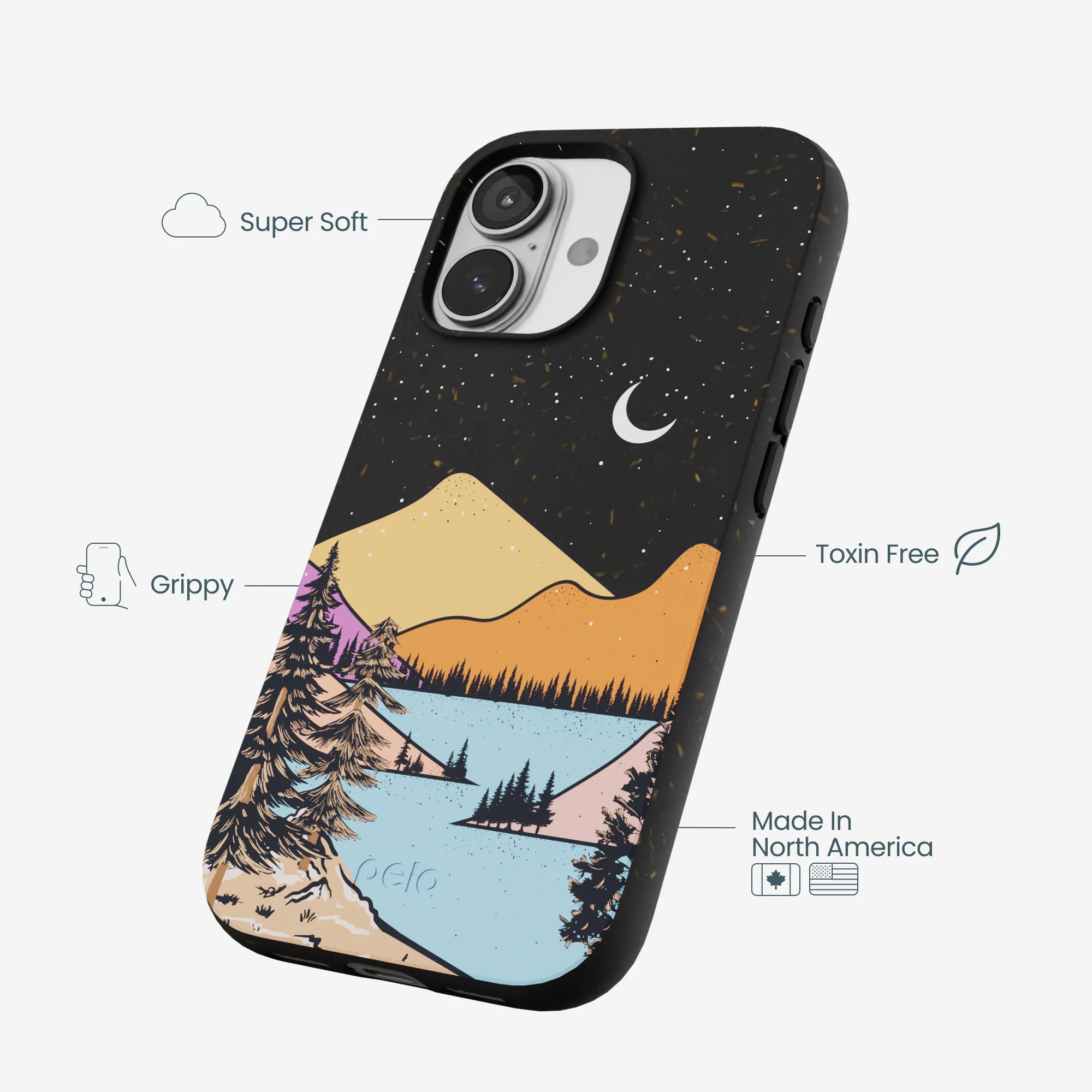 Black Night Trails iPhone 17 Case - Image 4