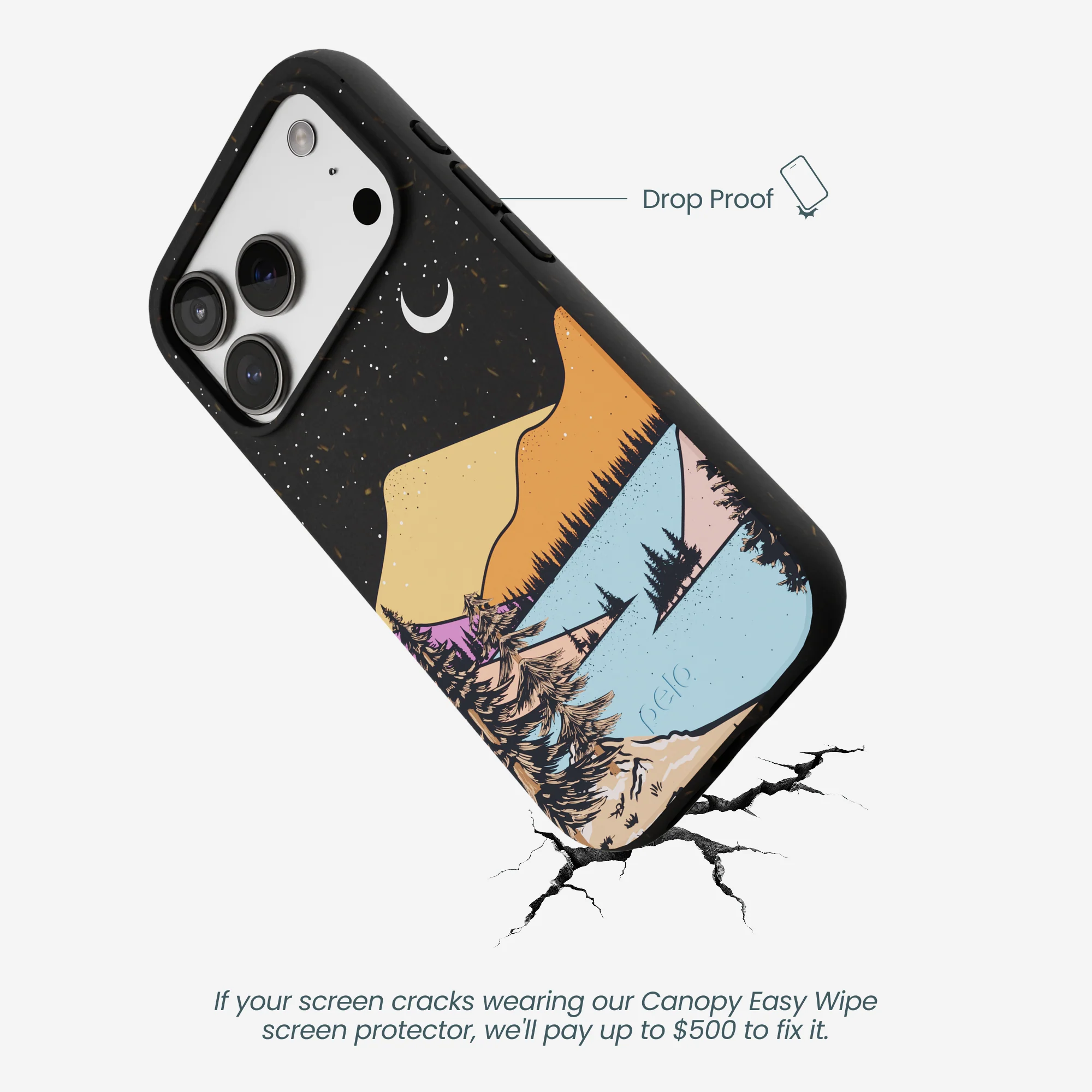 Black Night Trails iPhone 17 Pro Case - Image 5