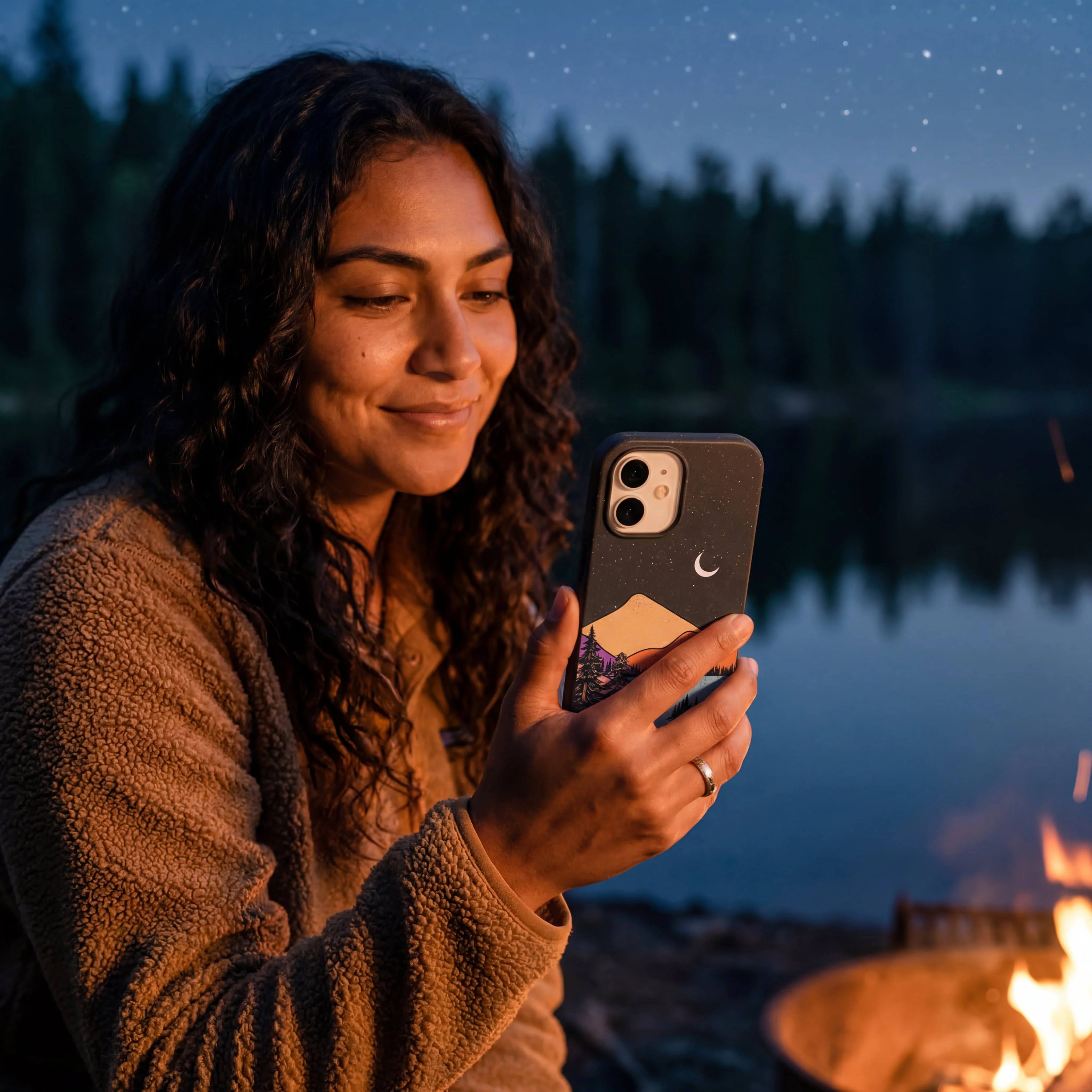Black Night Trails iPhone 17 Pro Max Case - Image 2