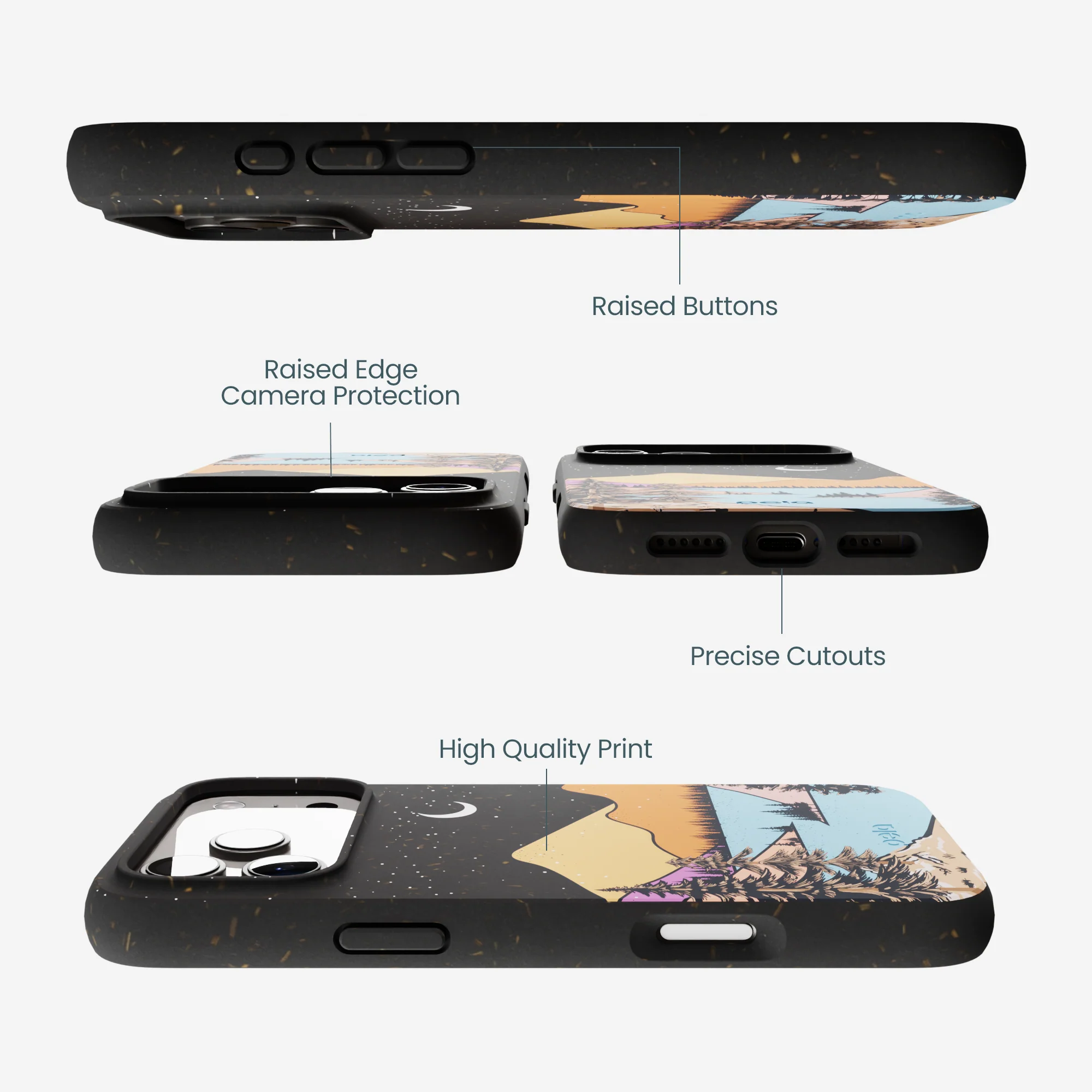Black Night Trails iPhone 17 Pro Max Case - Image 3