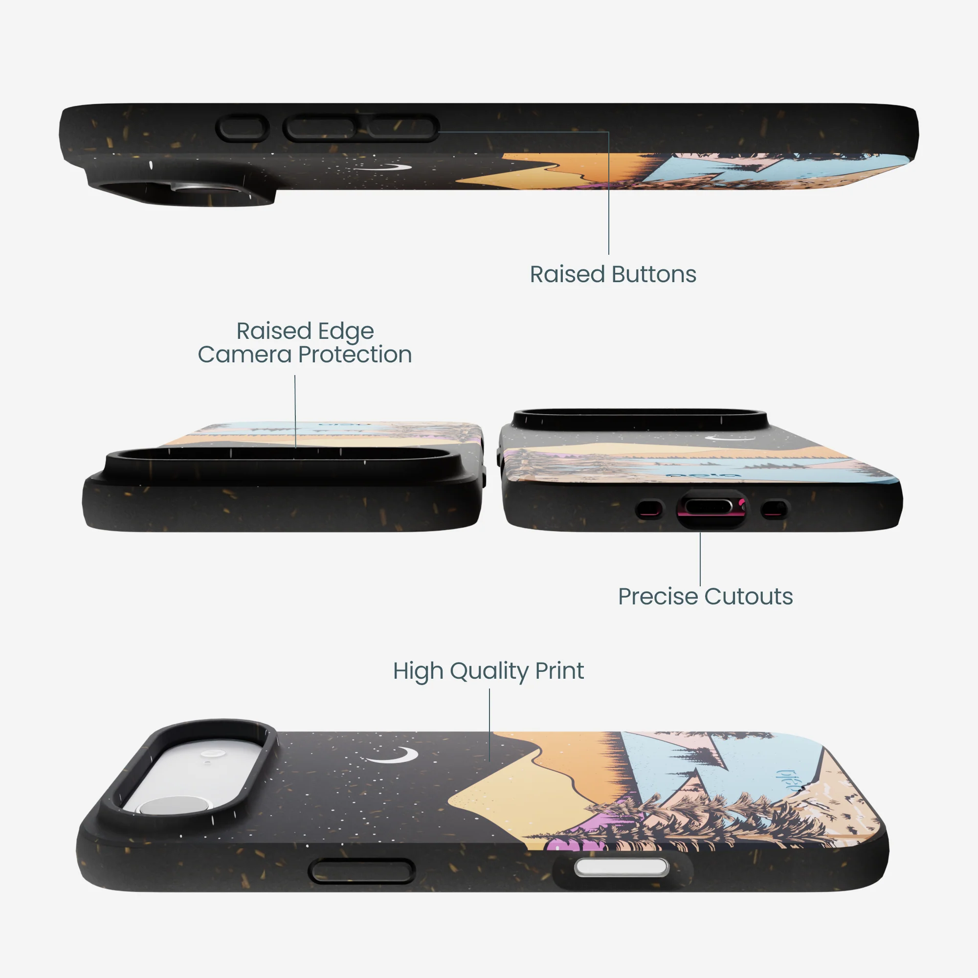Black Night Trails iPhone Air Case - Image 3