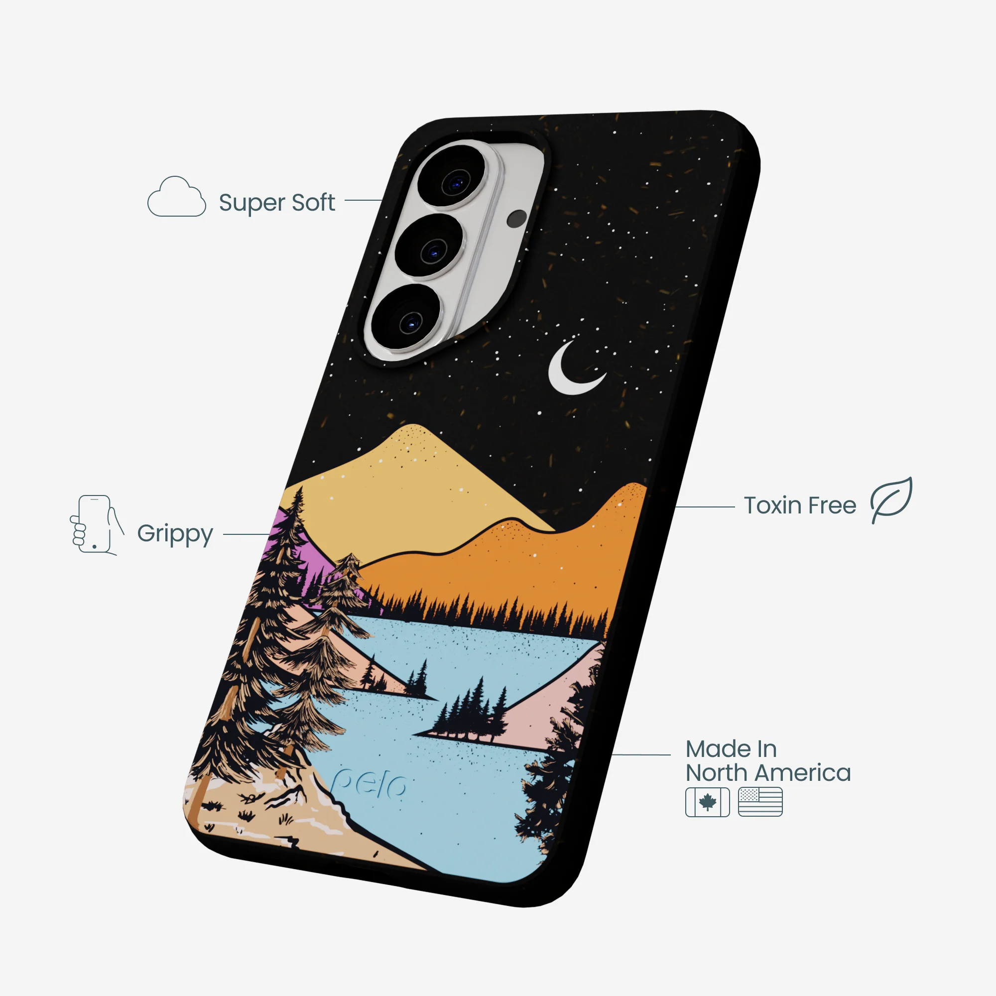 Black Night Trails Samsung Galaxy S26 Case - Image 3