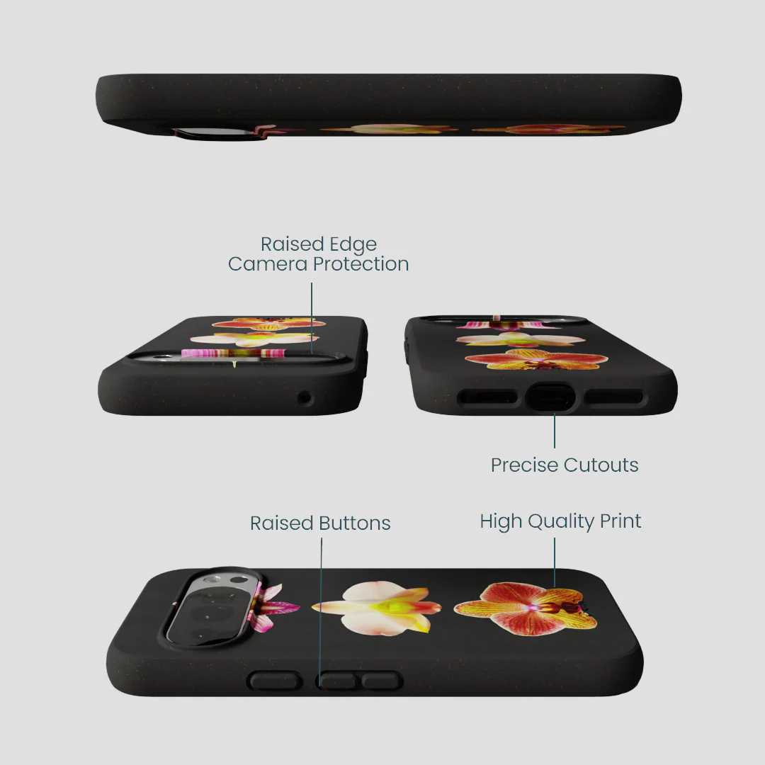 Black Orchids Google Pixel 10/10 Pro Case - Image 2