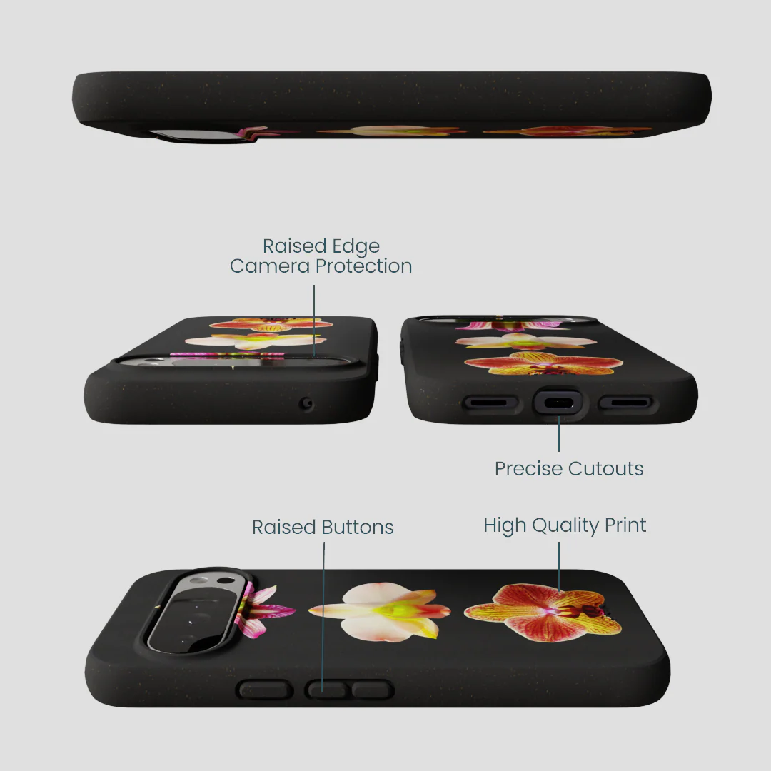 Black Orchids Google Pixel 10 Pro XL Case - Image 2