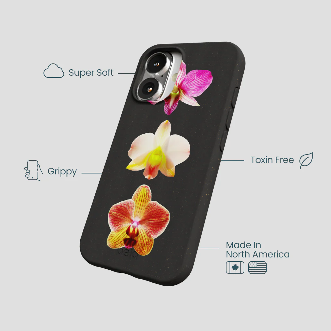 Black Orchids iPhone 16 Case - Image 4