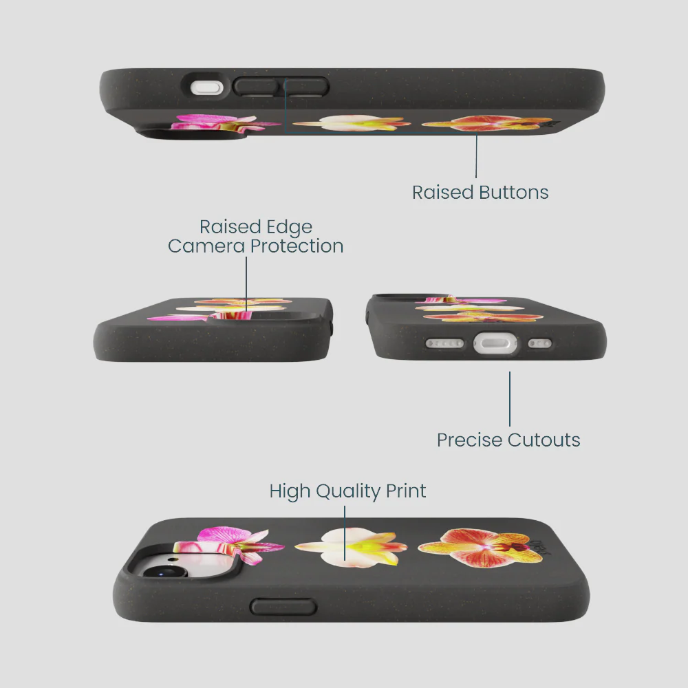 Black Orchids iPhone 16e/17e Case - Image 3