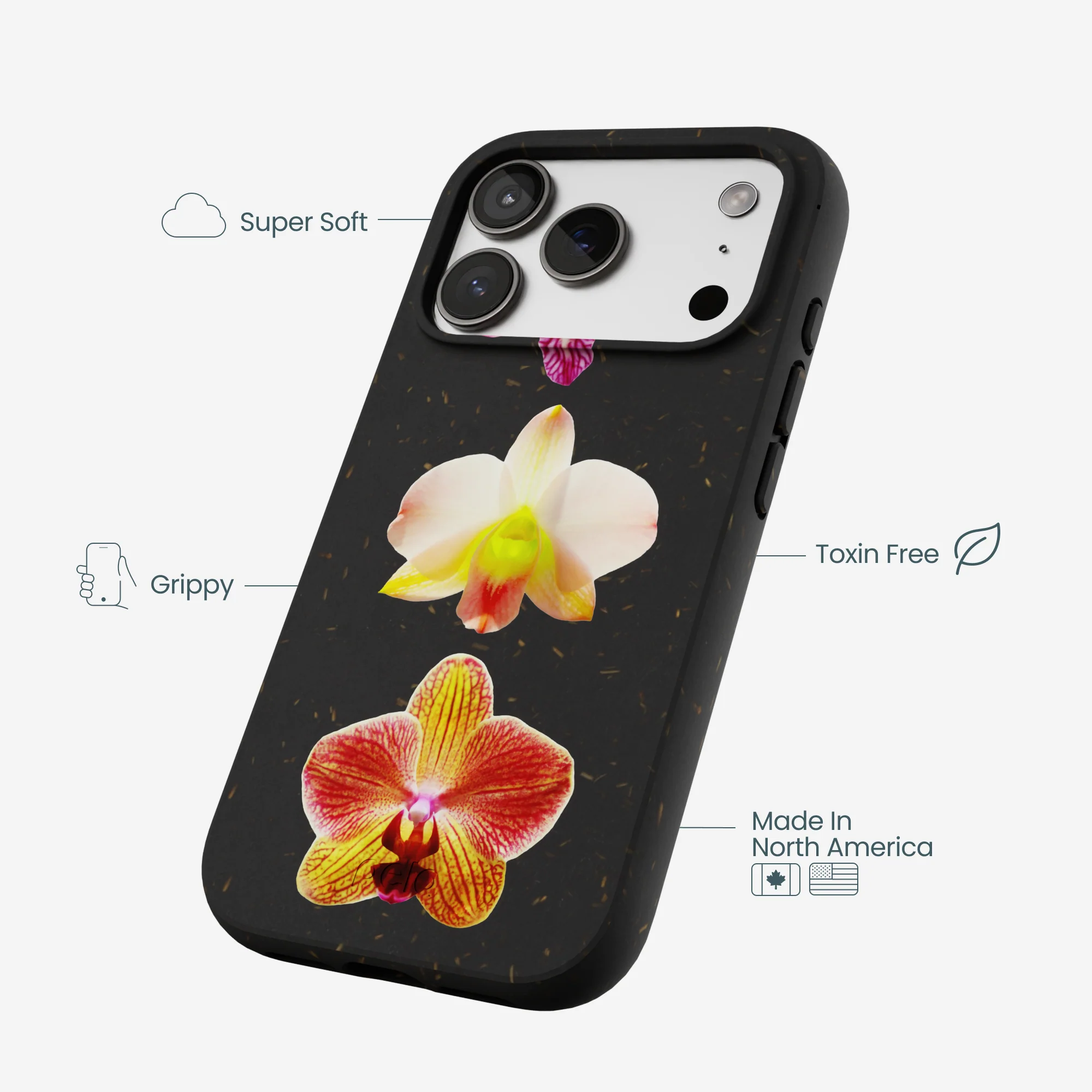 Black Orchids iPhone 17 Pro Case - Image 4
