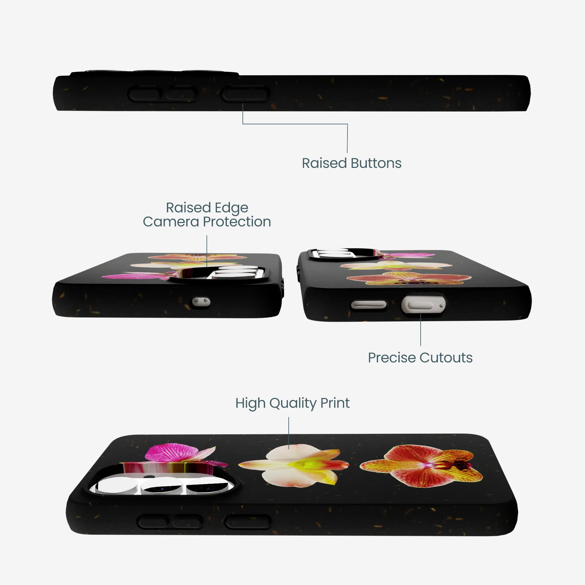 Black Orchids Samsung Galaxy S26 Case - Image 2