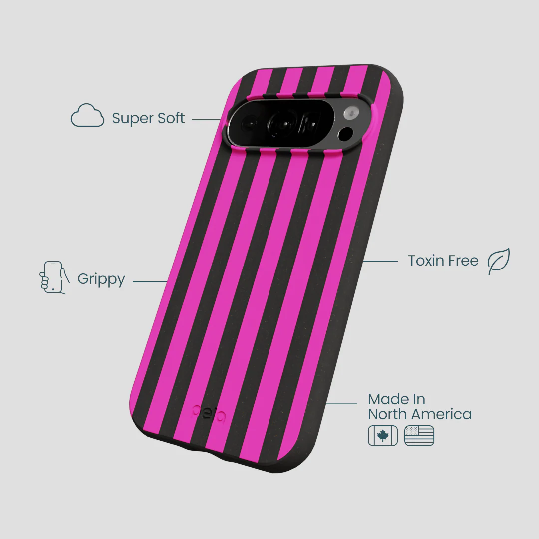 Black Pink Stripes Google Pixel 10/10 Pro Case - Image 3