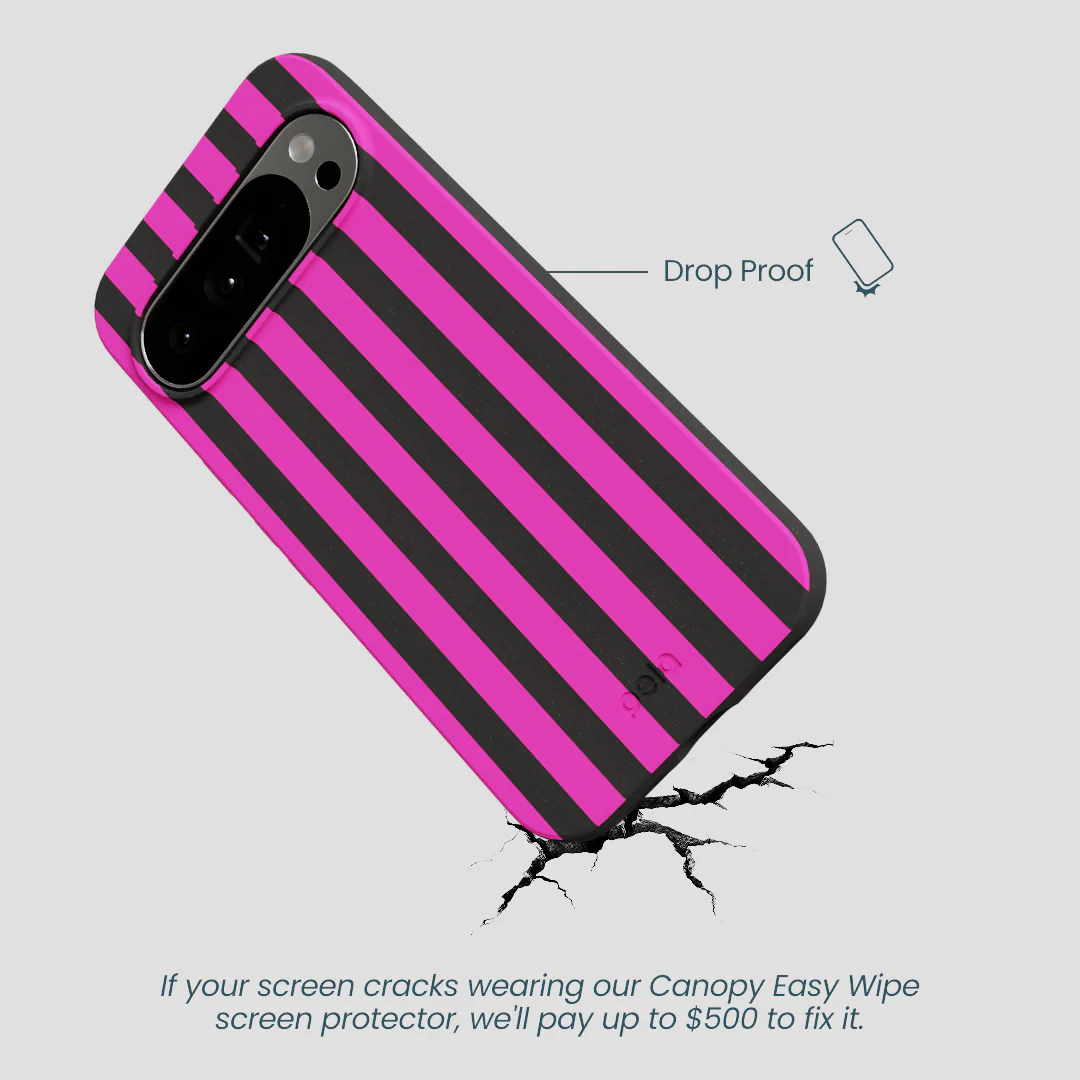 Black Pink Stripes Google Pixel 10 Pro XL Case - Image 4