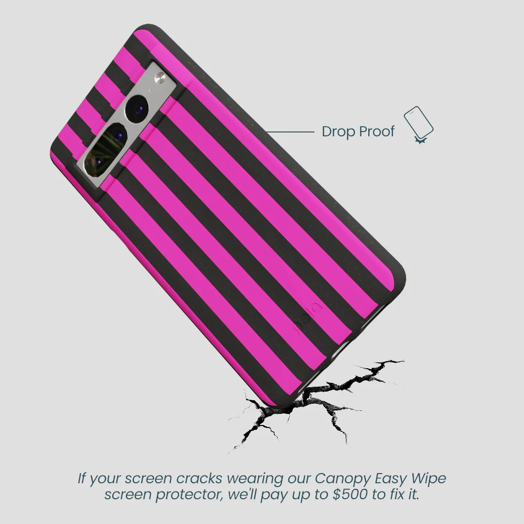 Black Pink Stripes Google Pixel 7 Pro Case - Image 4